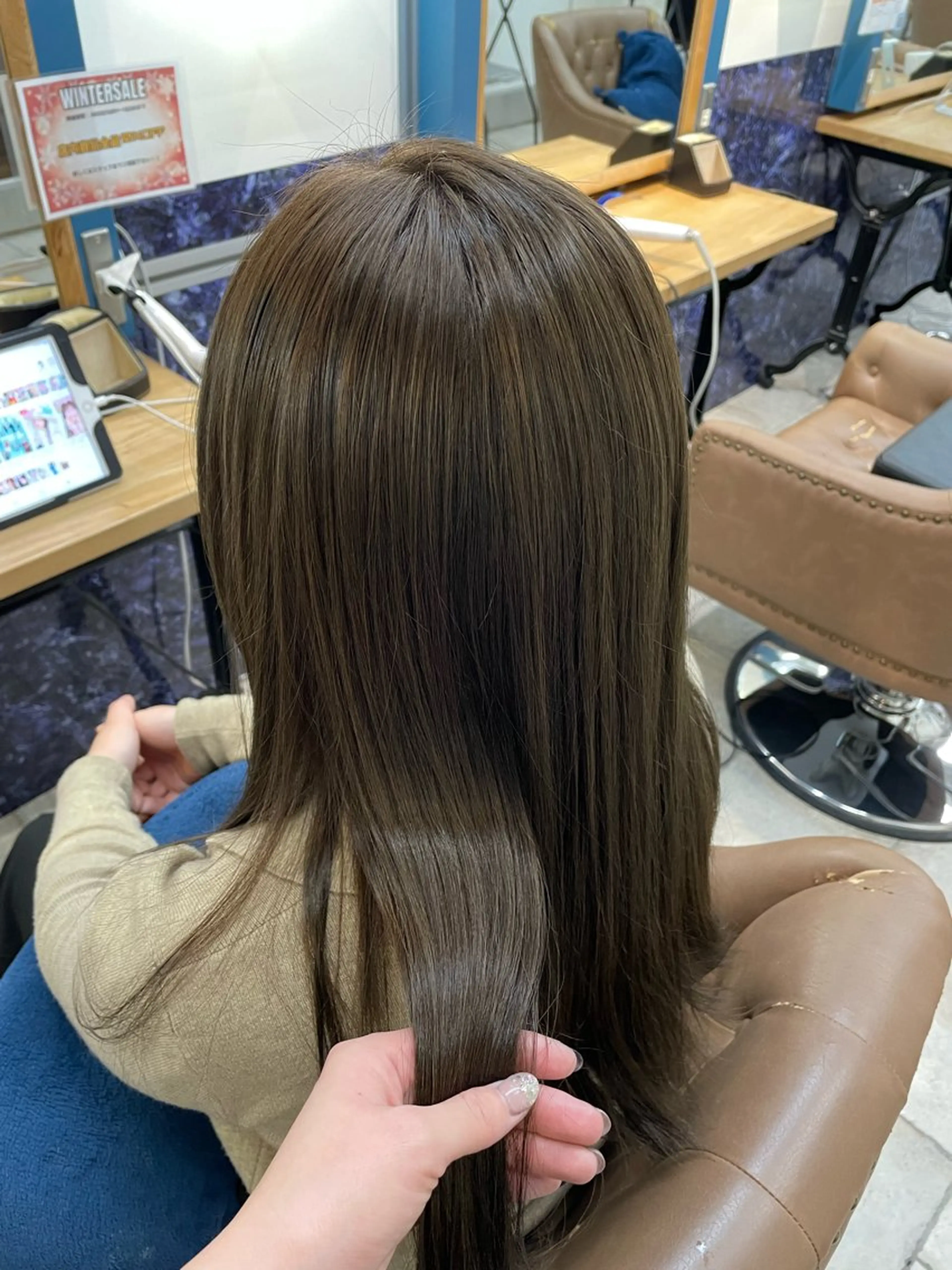 ロング カラー アッシュ ヘアカラー トリートメント 🍒新家 さくら🍒のヘアスタイル