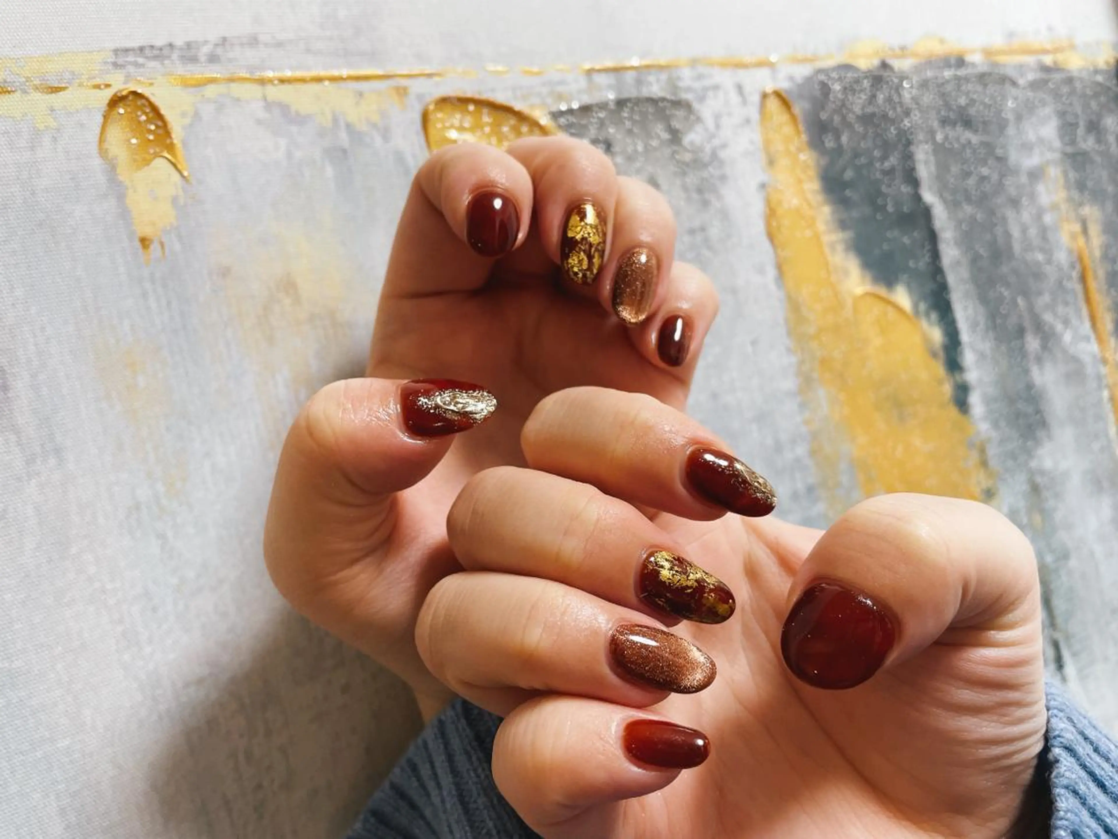 ネイル フットネイル ジェルネイル 韓国ネイル マグネットネイル ミラーネイル ハンドネイル Mogu nail 二子玉川のネイルデザイン