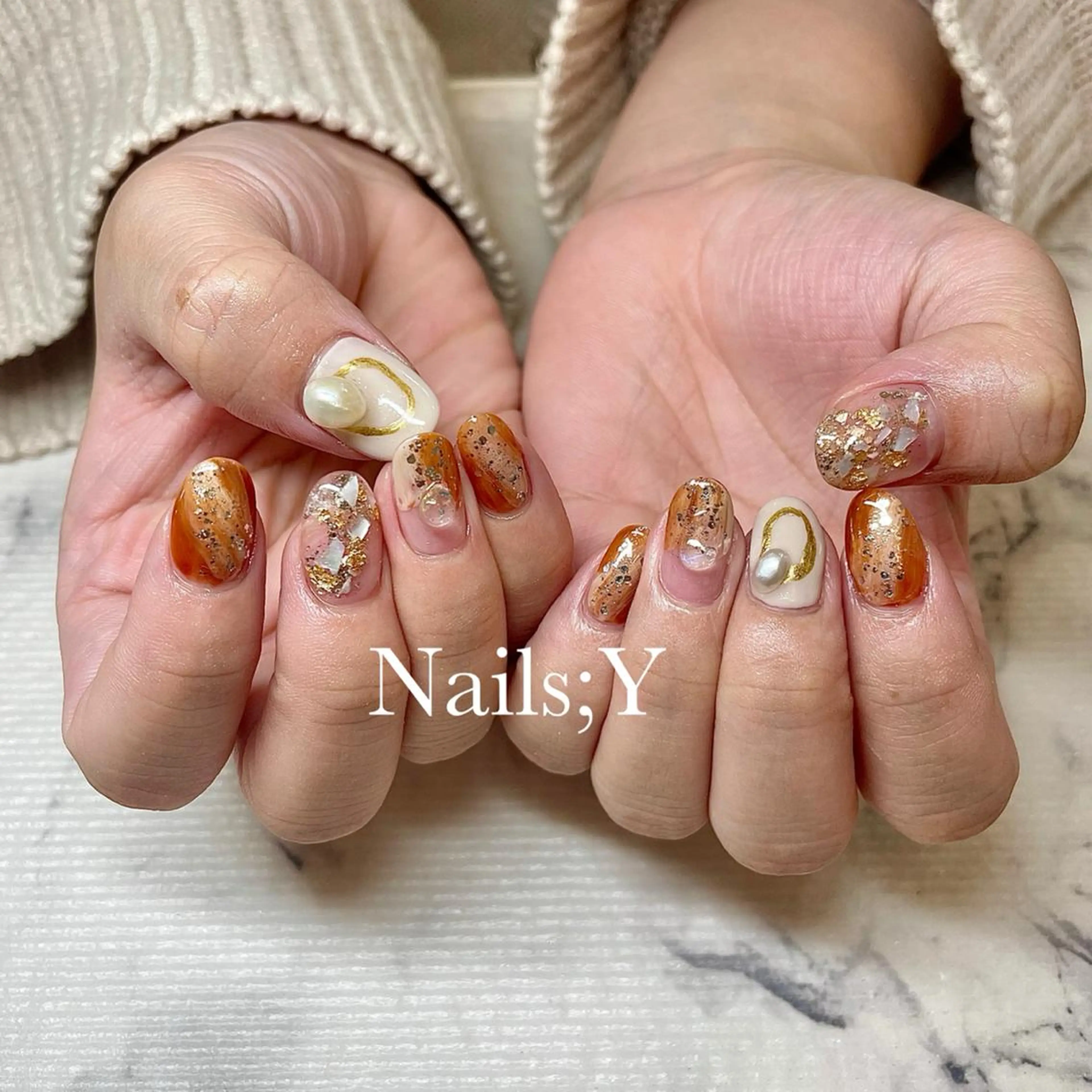 ネイル ジェルネイル キラキラネイル パラジェル ハンドネイル yo koのネイルデザイン