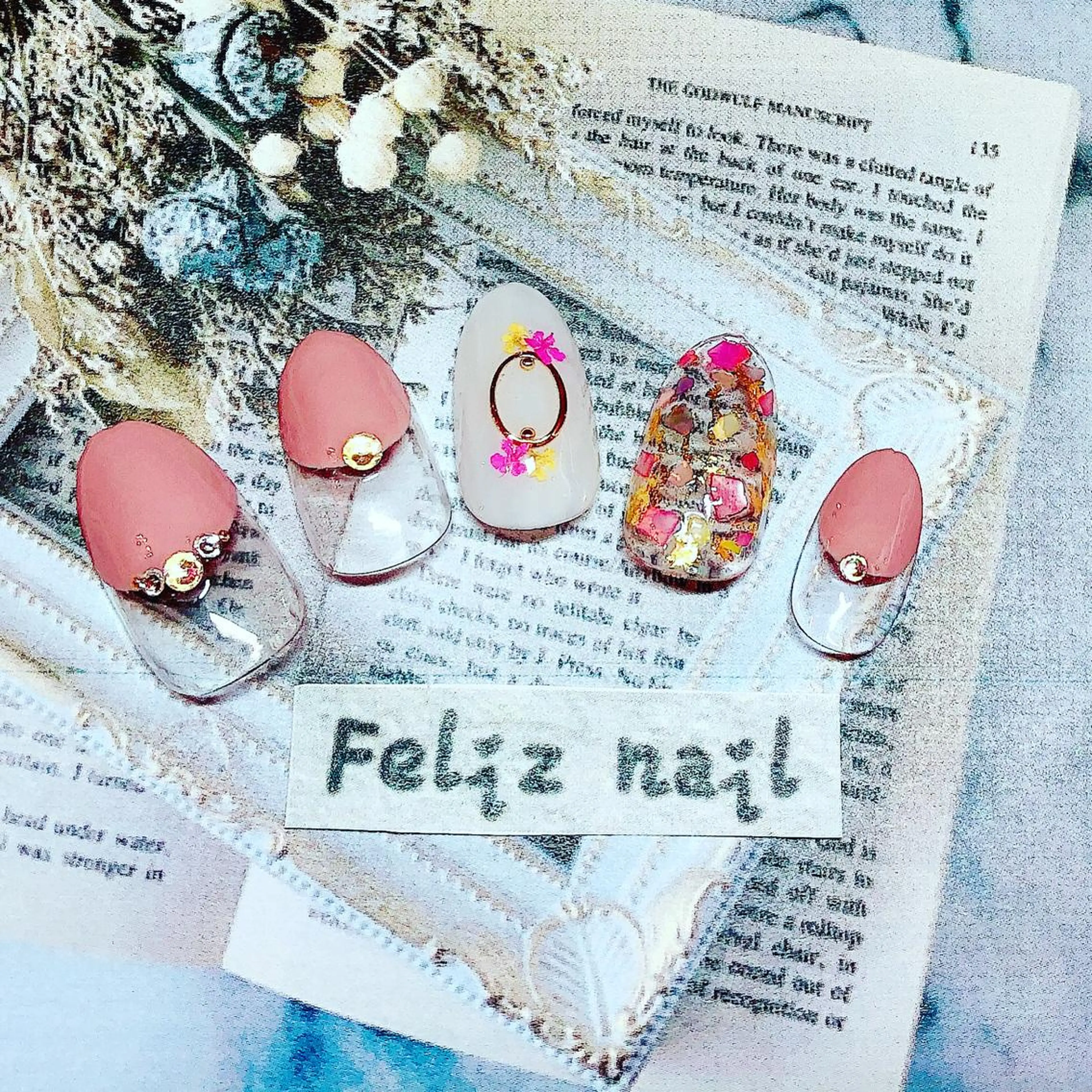 ネイル ジェルネイル パラジェル ピンク ハンドネイル ユキカ （ネイリスト）のネイルデザイン