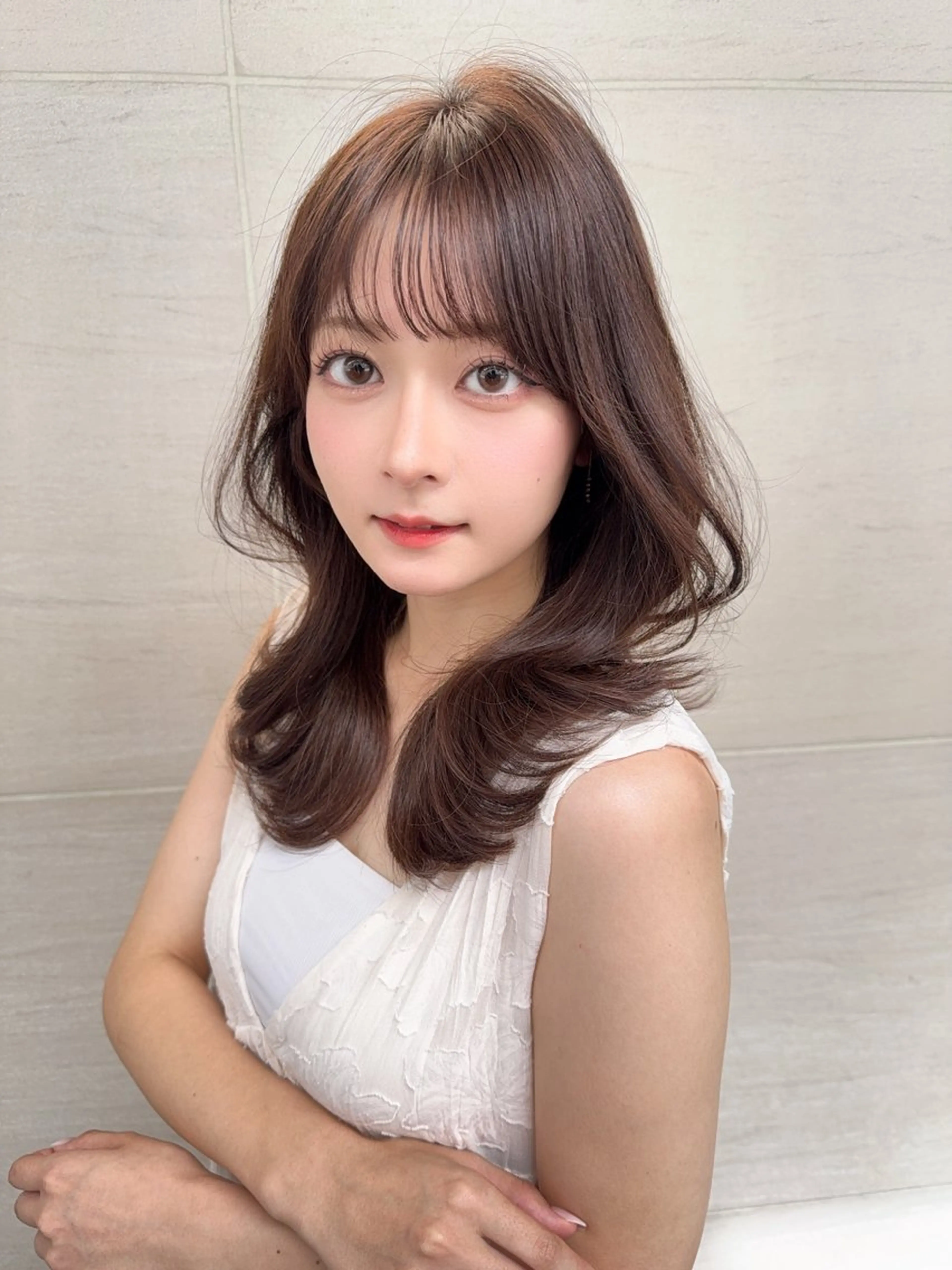 セミロング カラー カット ヘアカラー トリートメント レイヤー❣️縮毛矯正 川村利幸のヘアスタイル