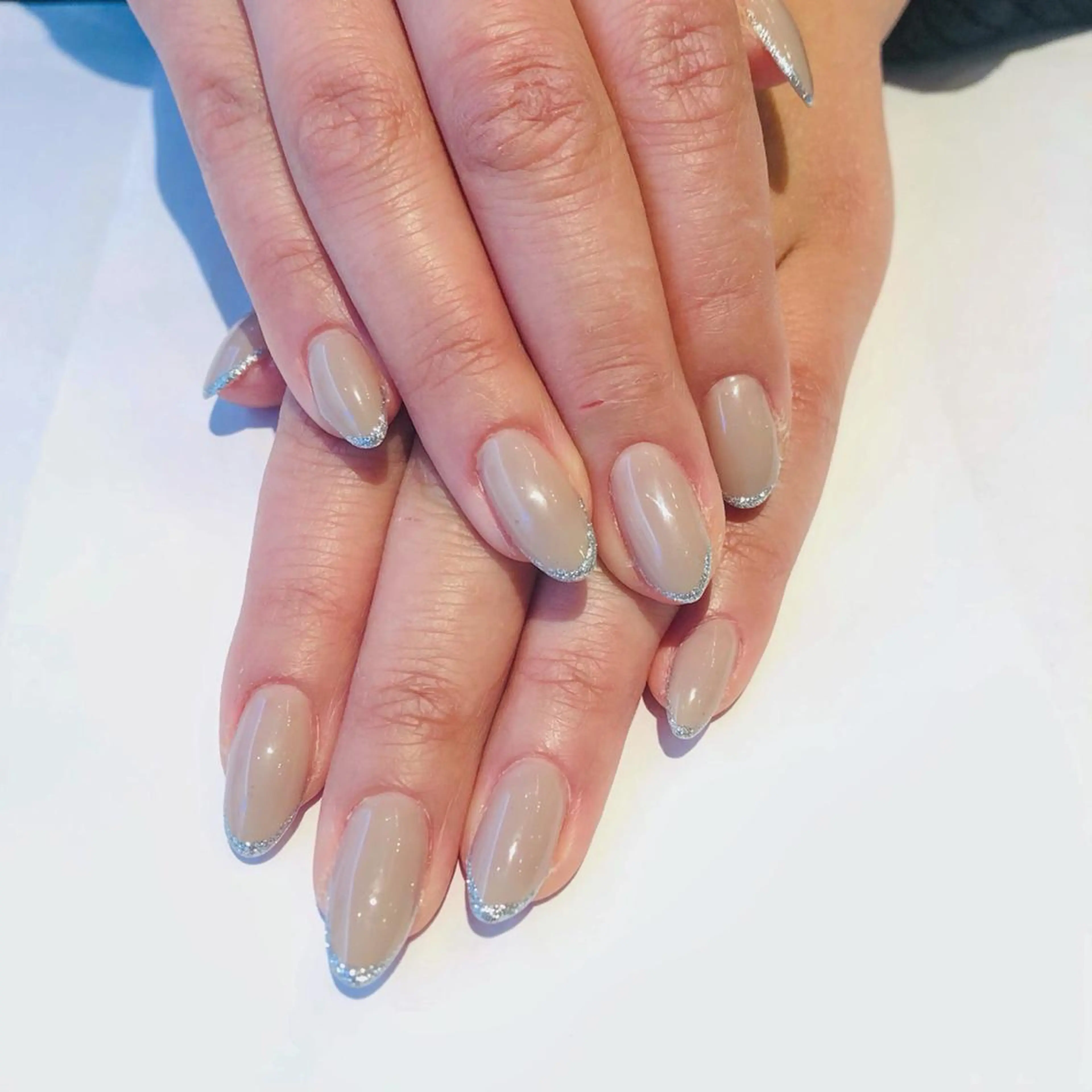 ネイル ラメ(グリッター) シンプルネイル ハンドネイル 大阪福島 韓国まつげ Sayaka🤍🐩のマツエク・マツパデザイン