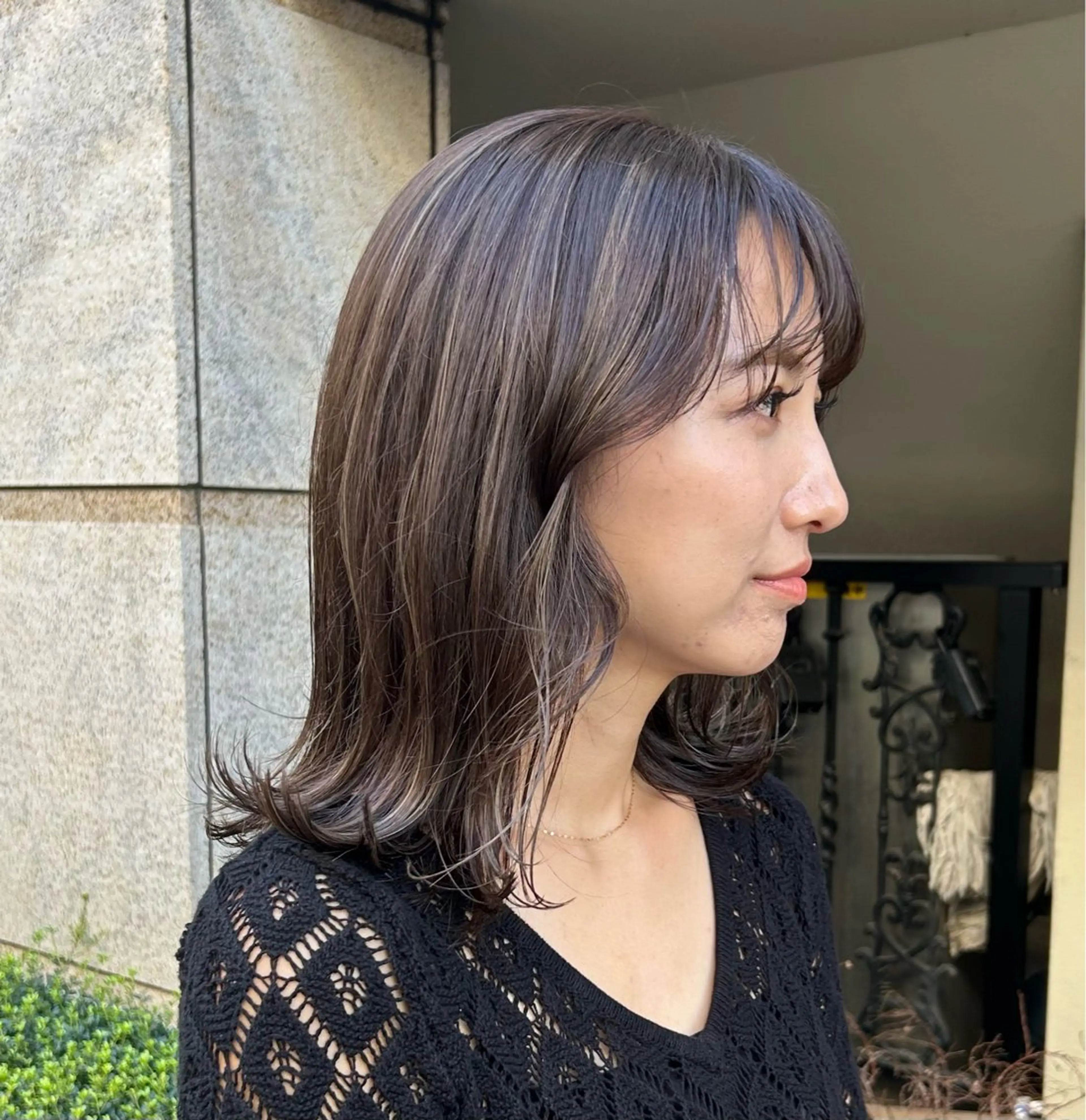 ミディアム カラー ハイライトカラー ハイライト カット ヘアカラー トリートメント 艶カラー吉祥寺🌸 KAZUEのヘアスタイル