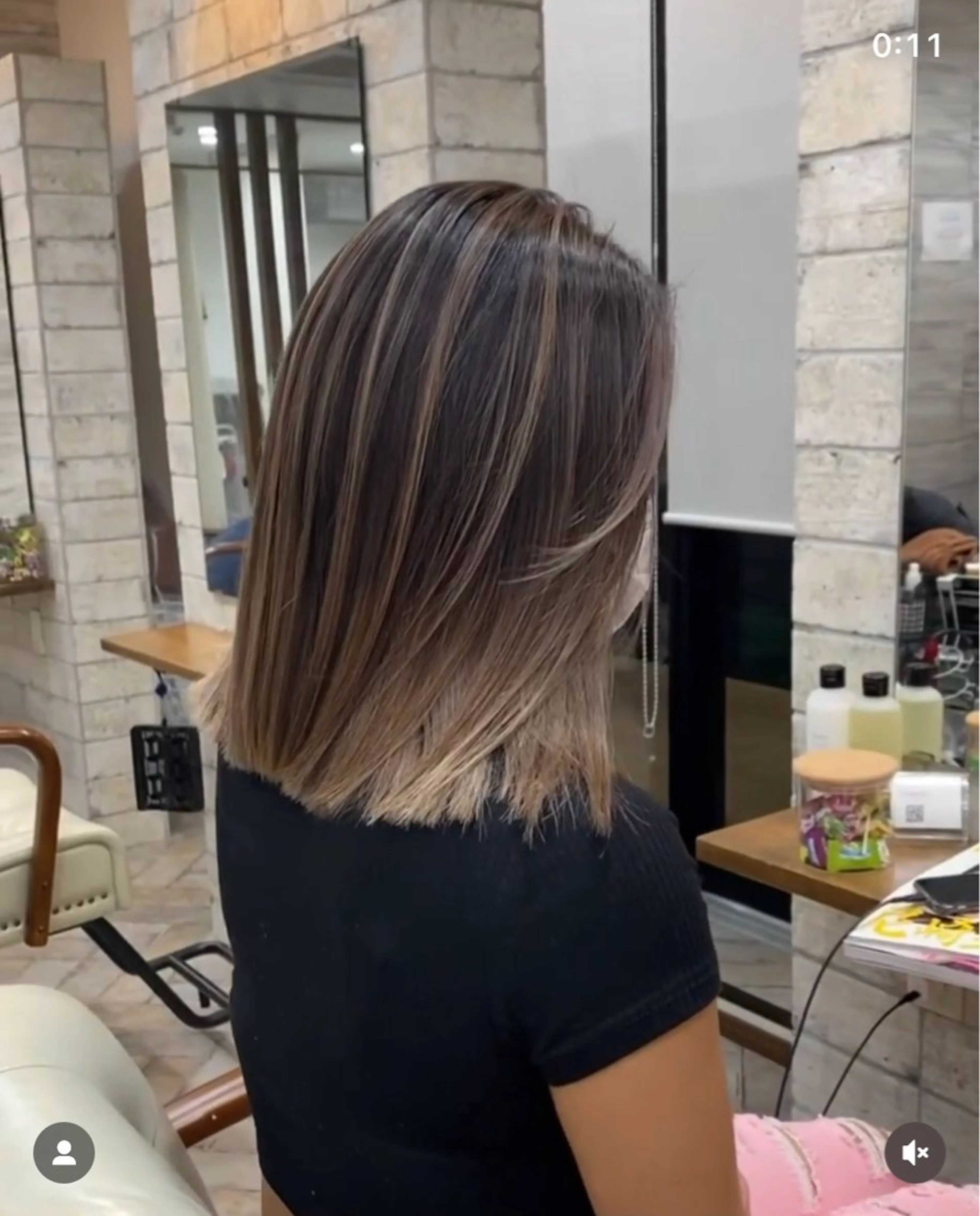 ミディアム カラー カット ヘアカラー ハイライト、レイヤー カット/西梅田/中西のヘアスタイル