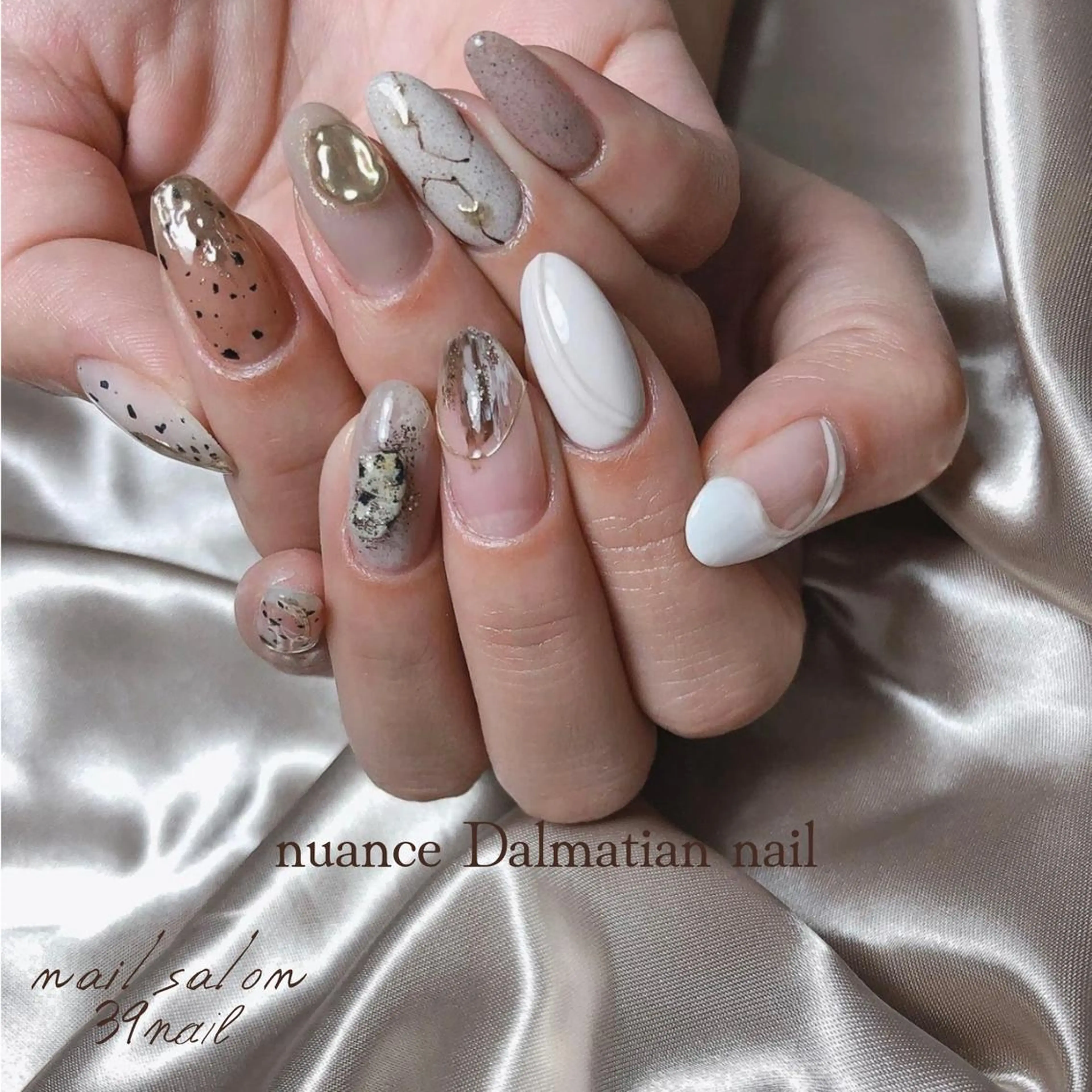 ミディアム ネイル ハンドネイル 京橋 【39nail】のネイルデザイン