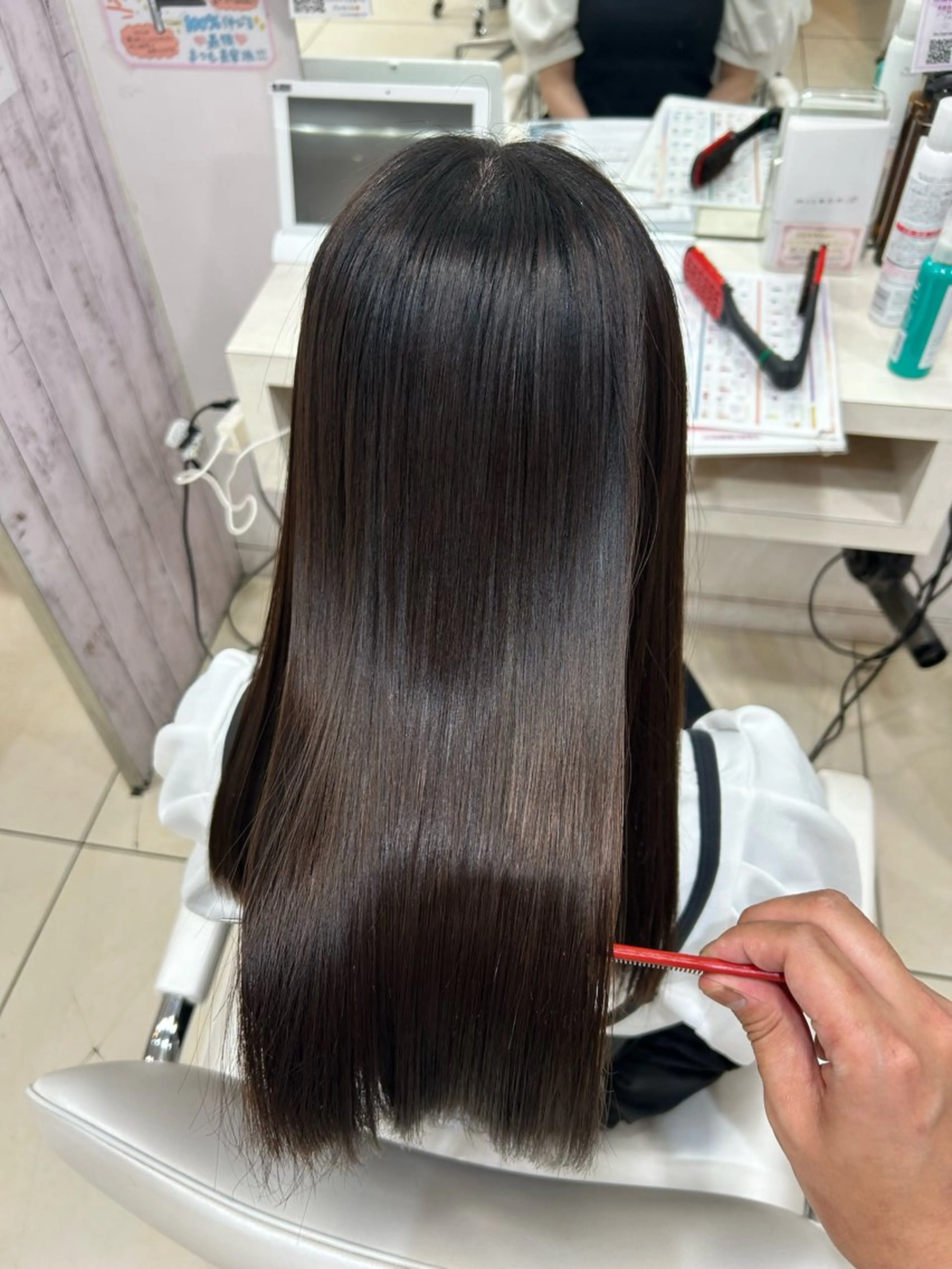 ロング カット ヘアカラー 縮毛矯正 【髪質改善カラー】 瀧田嵐士🇰🇷のヘアスタイル