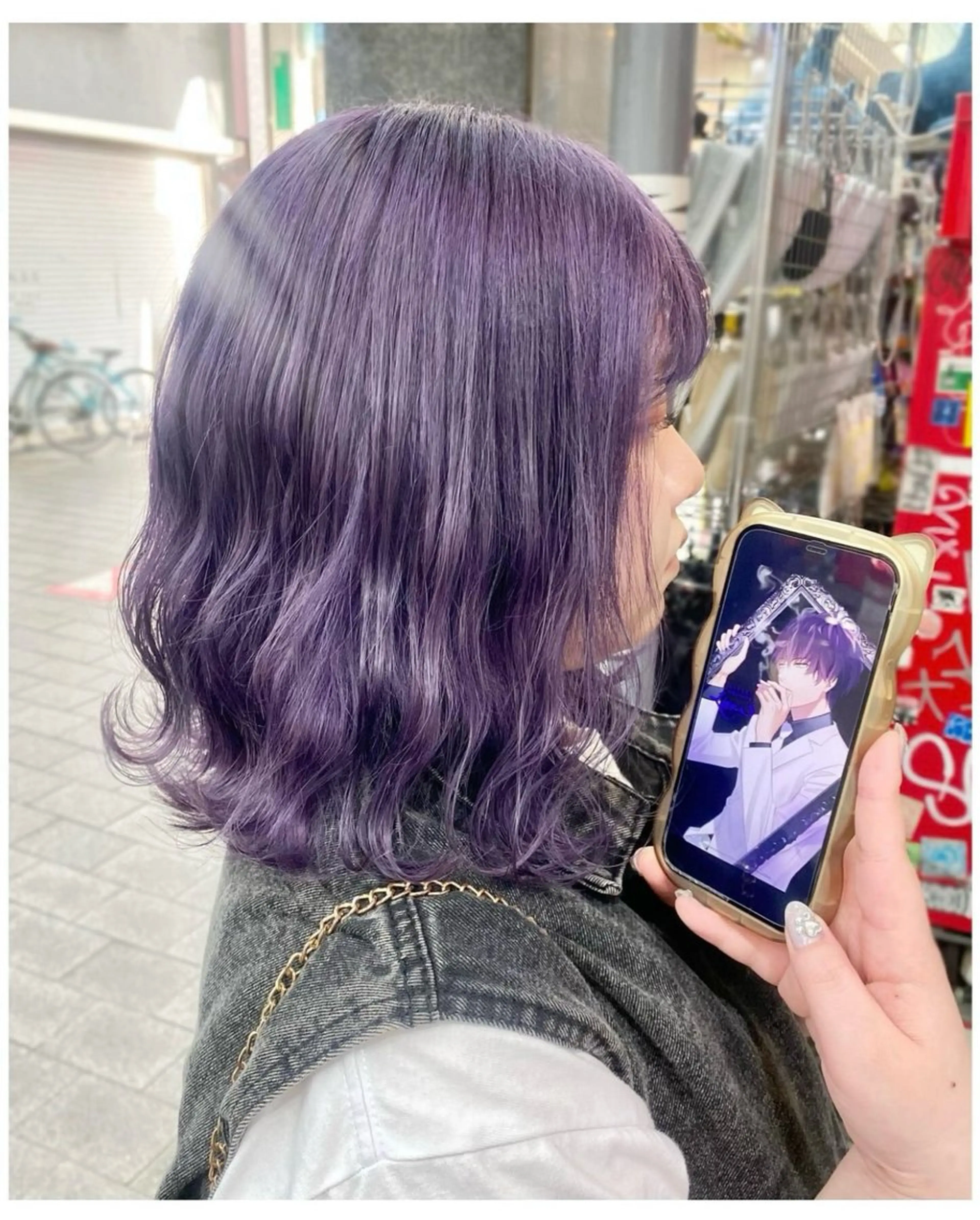 ショート カラー パープルカラー ヘアカラー GARU-ガル-所属・TSUNO🦖 派手髪/オタク美容師のヘアスタイル