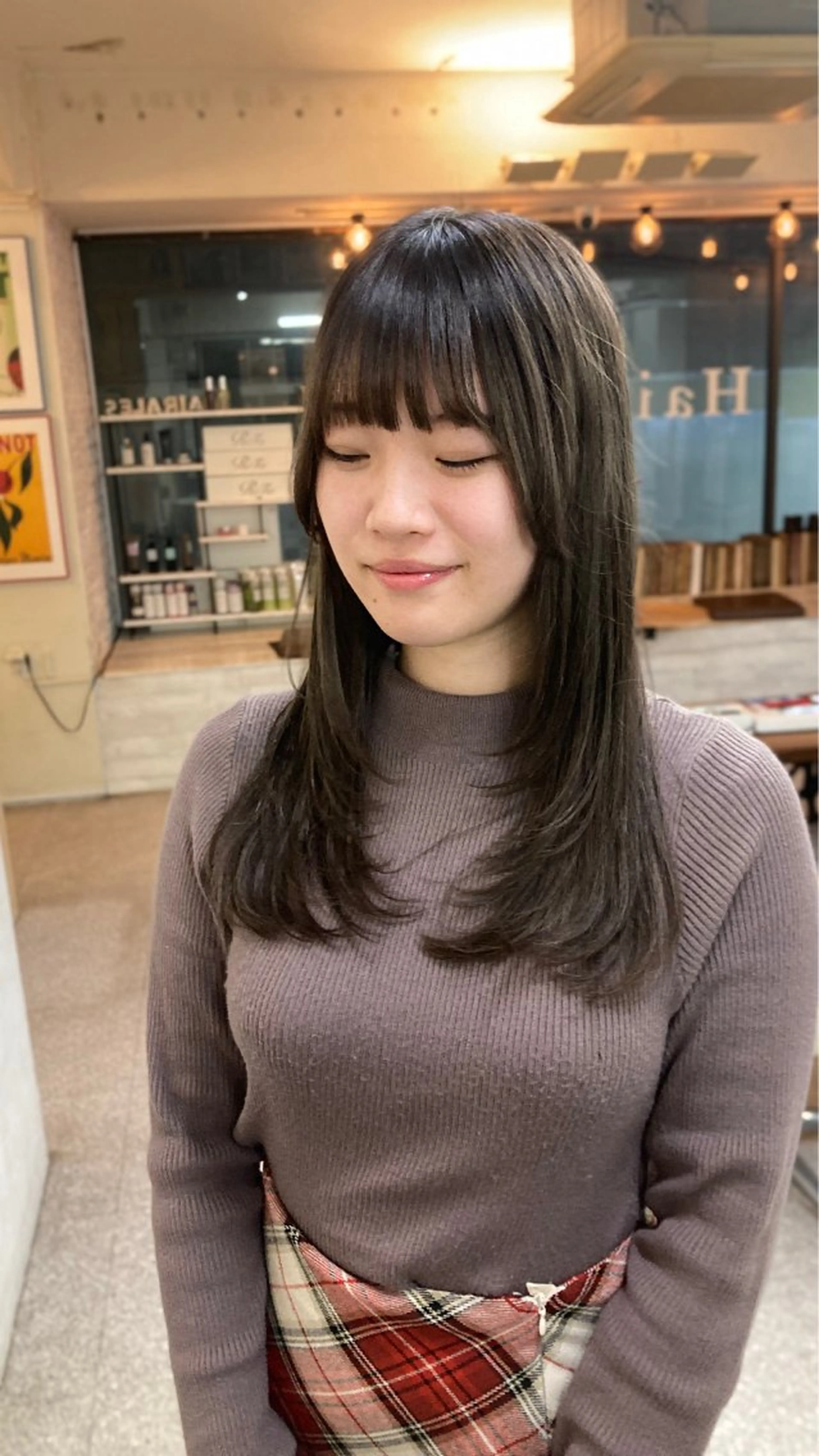 セミロング カラー カット ヘアカラー トリートメント ウルフレイヤー エクステ/kokiのヘアスタイル