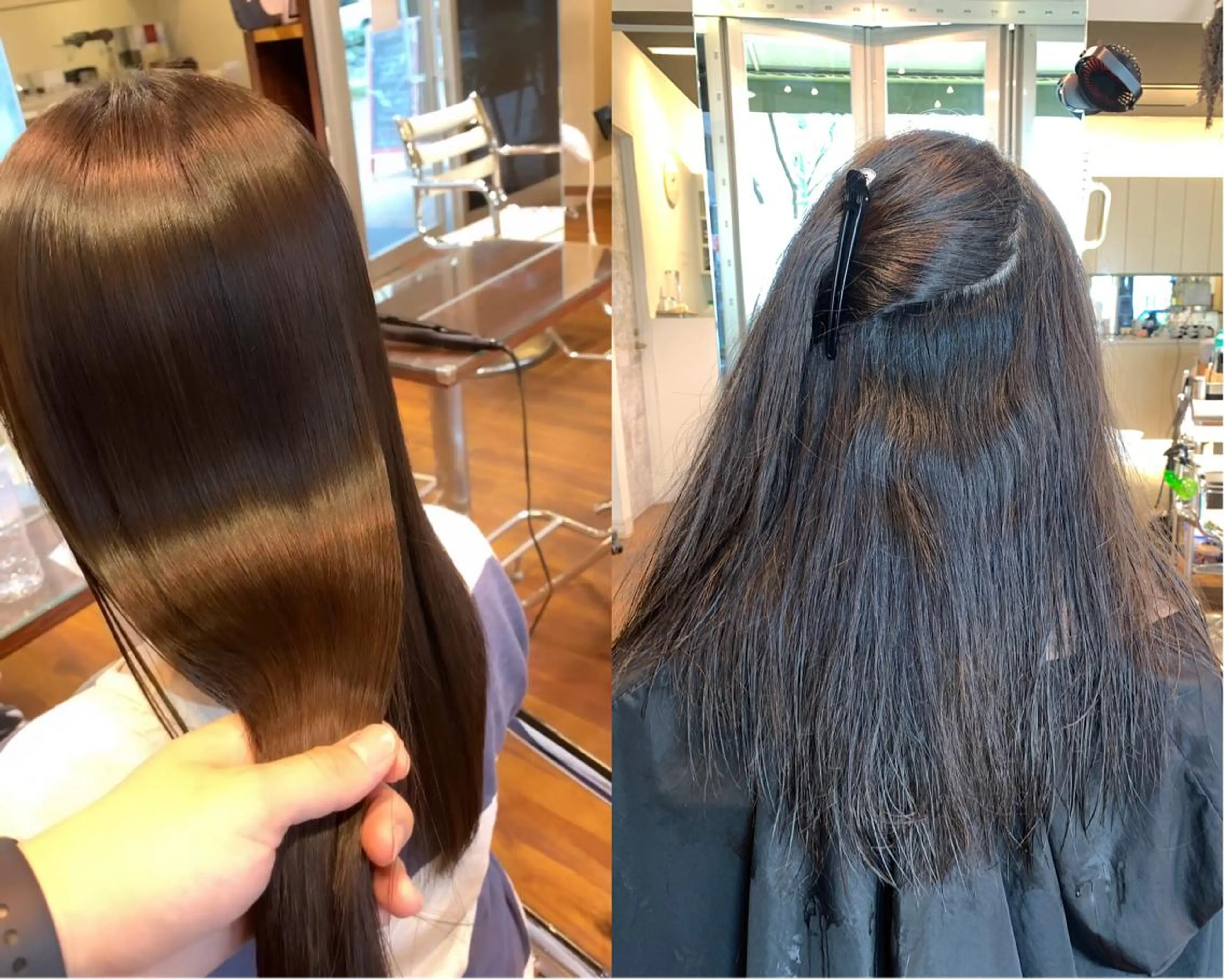 髪質改善ストレート+ケアカラー+トリートメントの写真