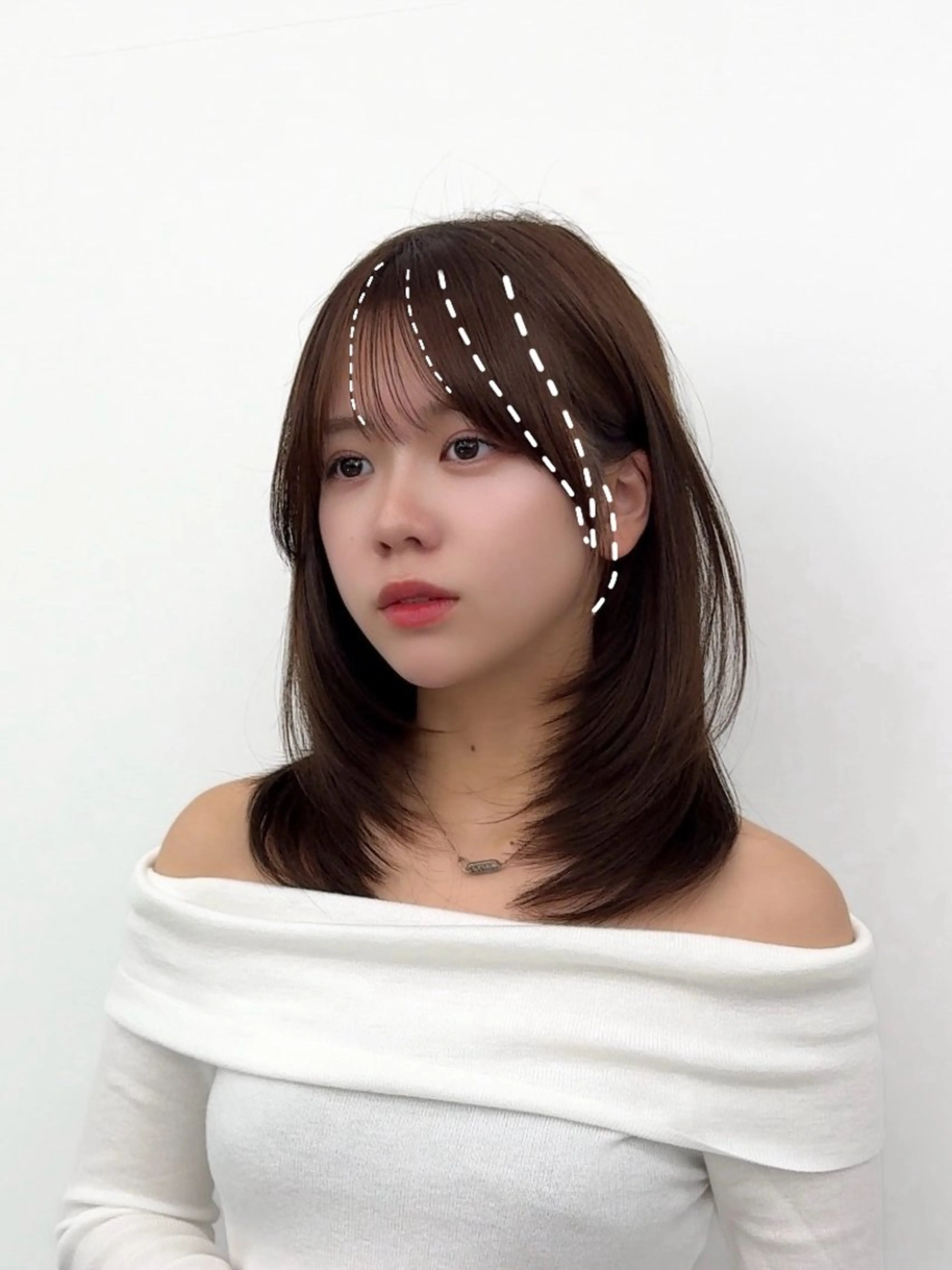 ミディアム カラー ヘアアレンジ カット ヘアカラー トリートメント 顔周り&ミディアム 特化/池袋/kokiのヘアスタイル