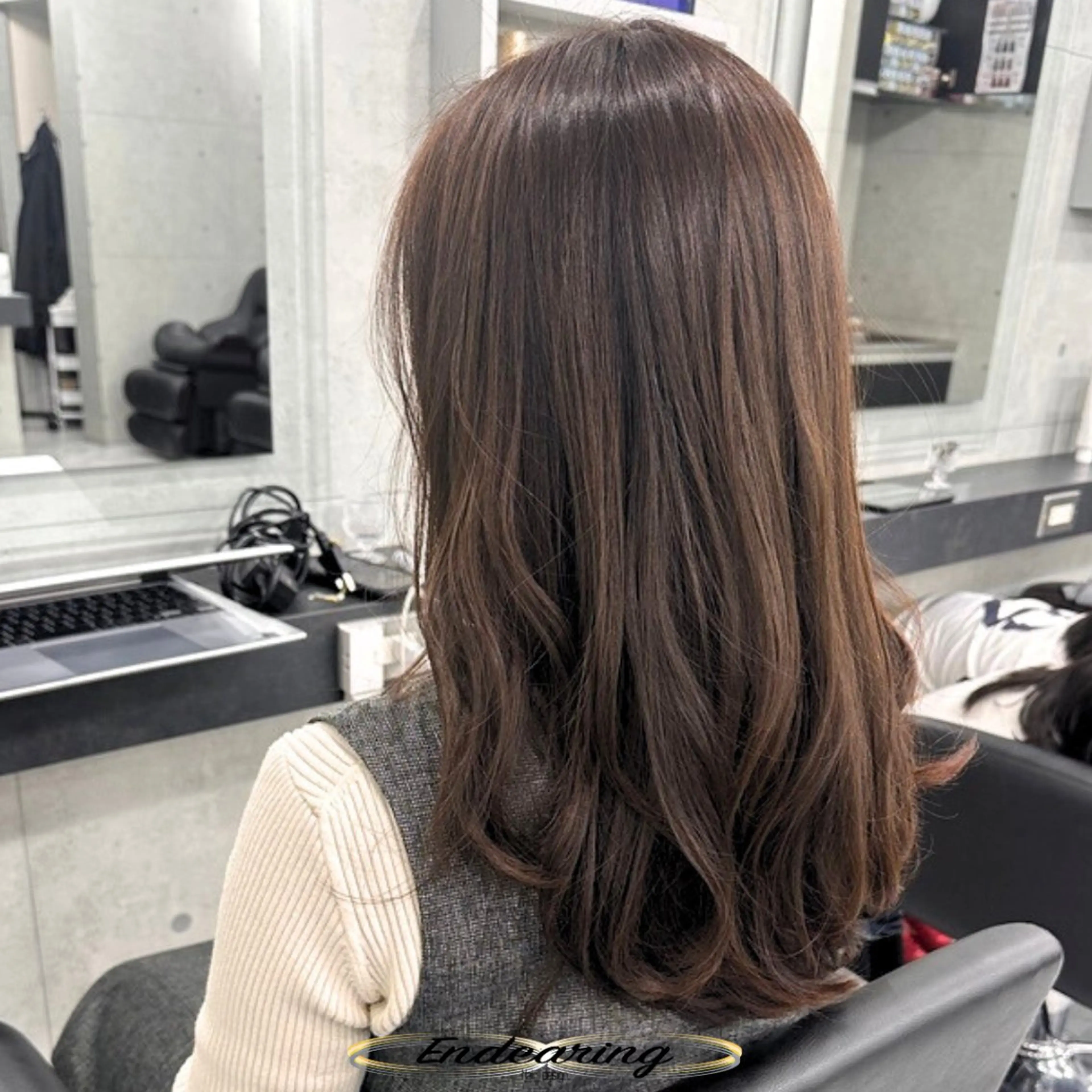 カラー 透明感カラー グレージュ オレンジ カット ヘアカラー Endearing 銀座/レイヤーカットのヘアスタイル