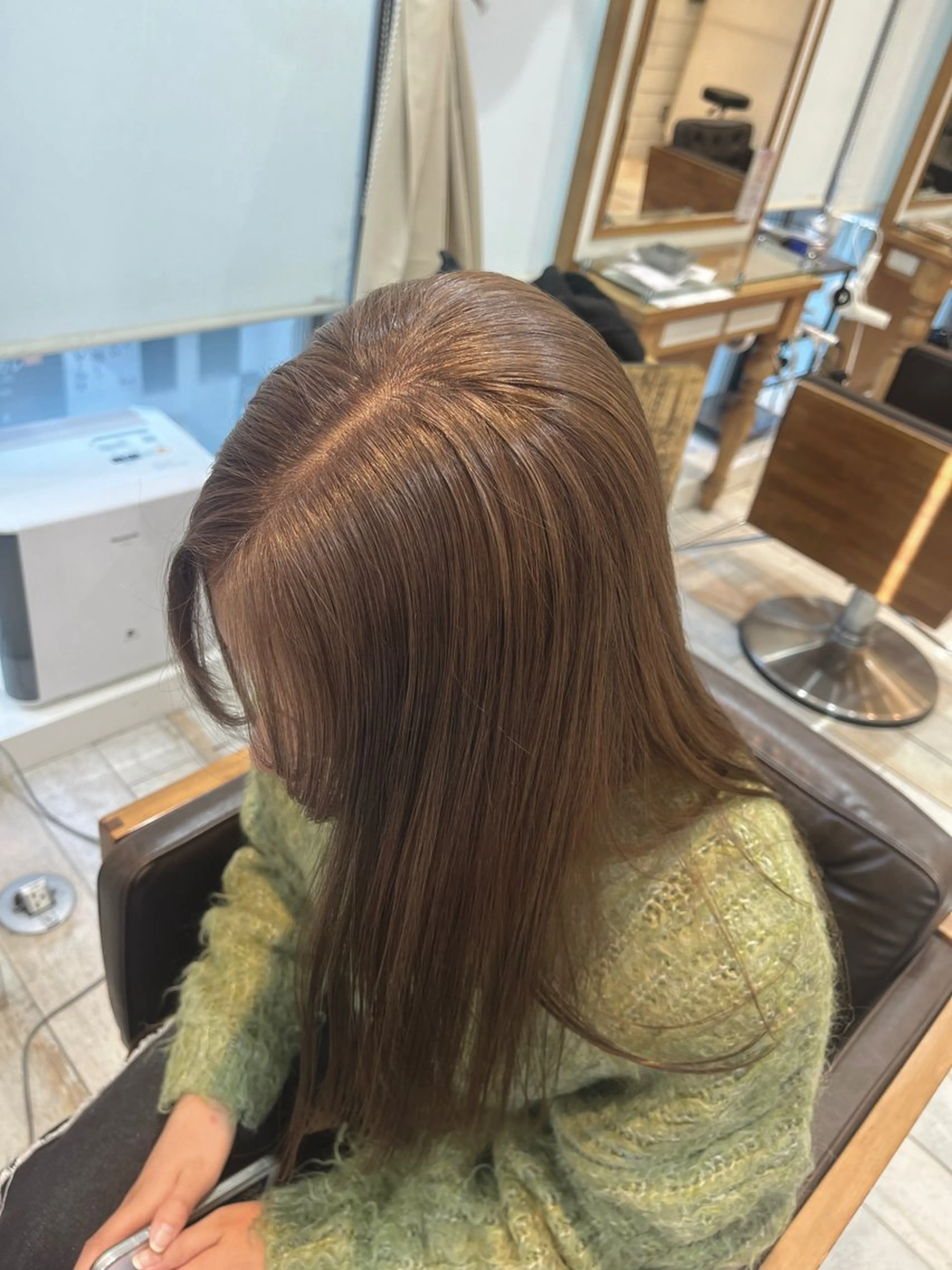 カラー ベージュカラー ブリーチ ミルクティーベージュ 渋谷/透明感カラー/ 🩶Miwa🩶のヘアスタイル
