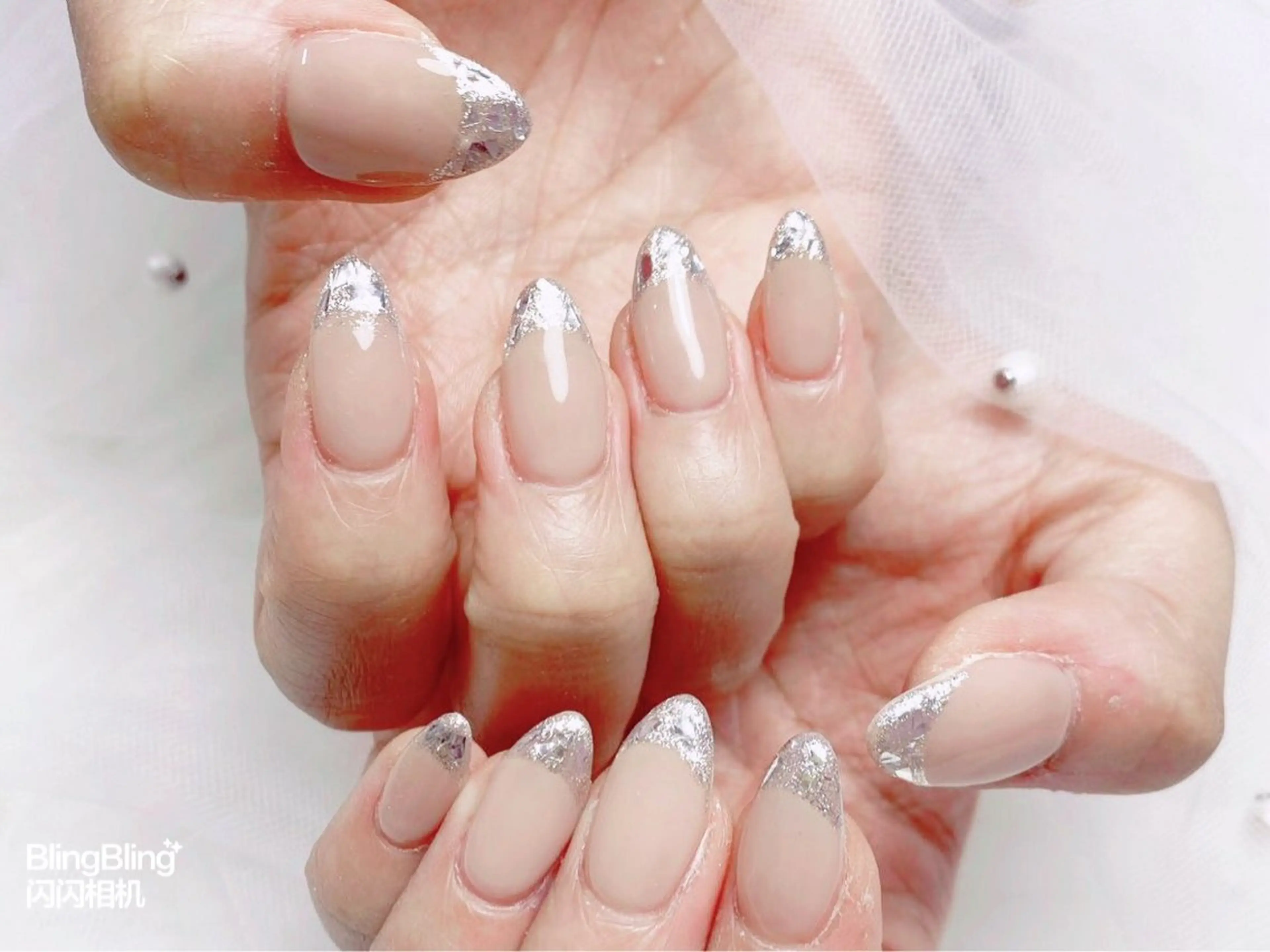 ネイル フレンチネイル ガラスフレンチ Zz nail salonのネイルデザイン