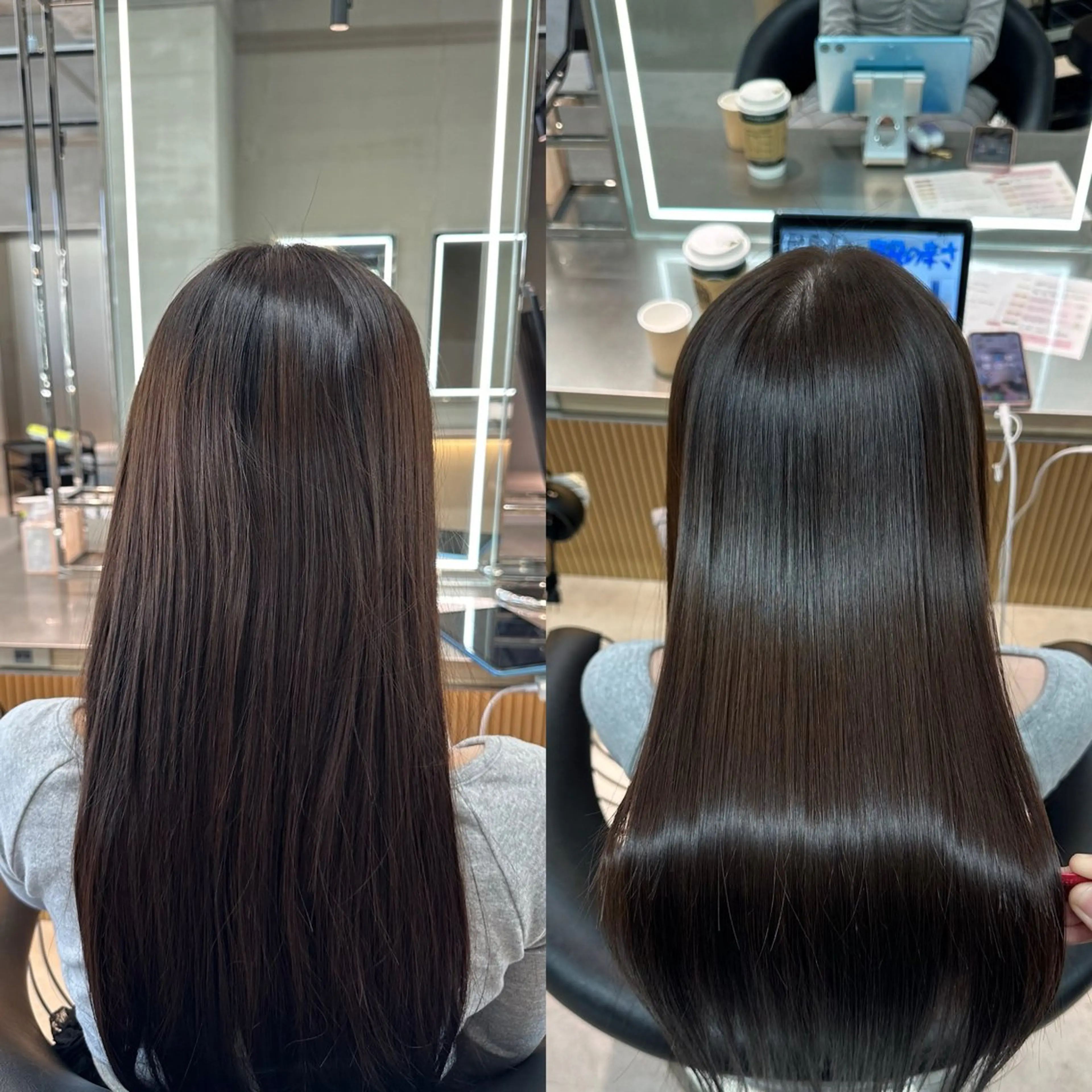 ロング カット 縮毛矯正 トリートメント ✨髪質改善特化✨副 店長椎葉信乃介のヘアスタイル