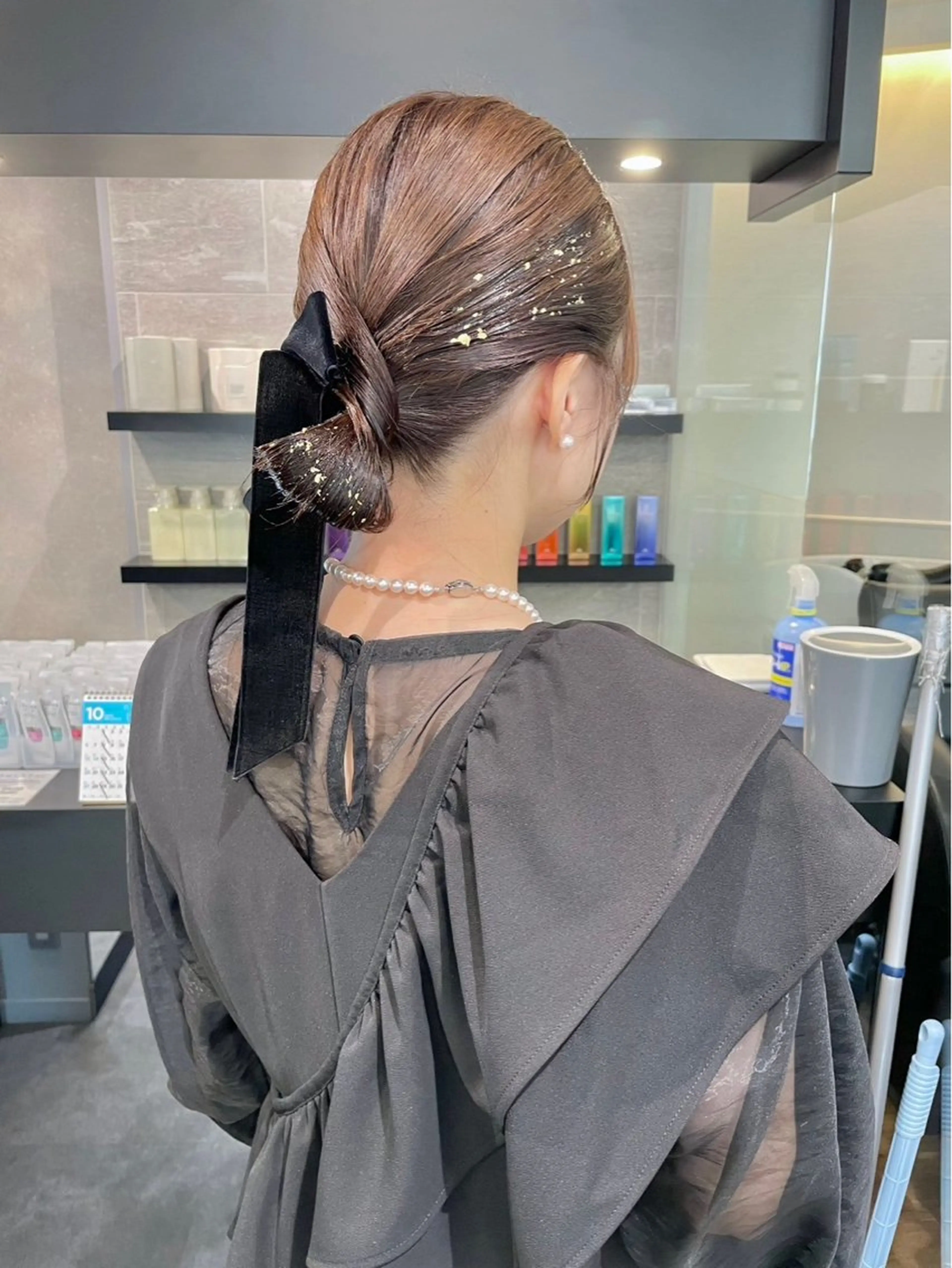 ミディアム ヘアアレンジ ダブルカラー🫐 /まゆ🎀のヘアスタイル