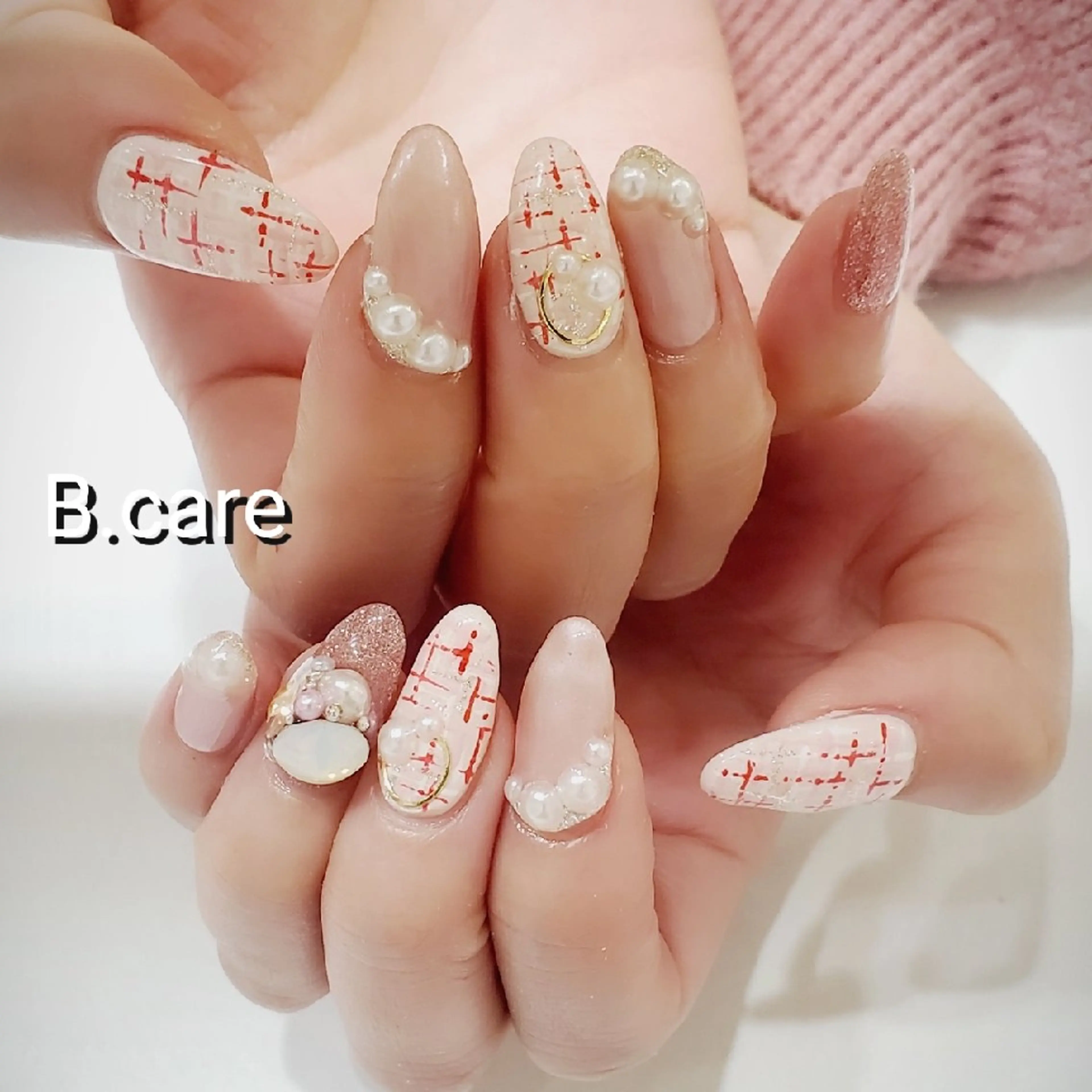 ネイル 春ネイル ハンドネイル B.care自由ヶ丘所属・早坂  のネイルデザイン