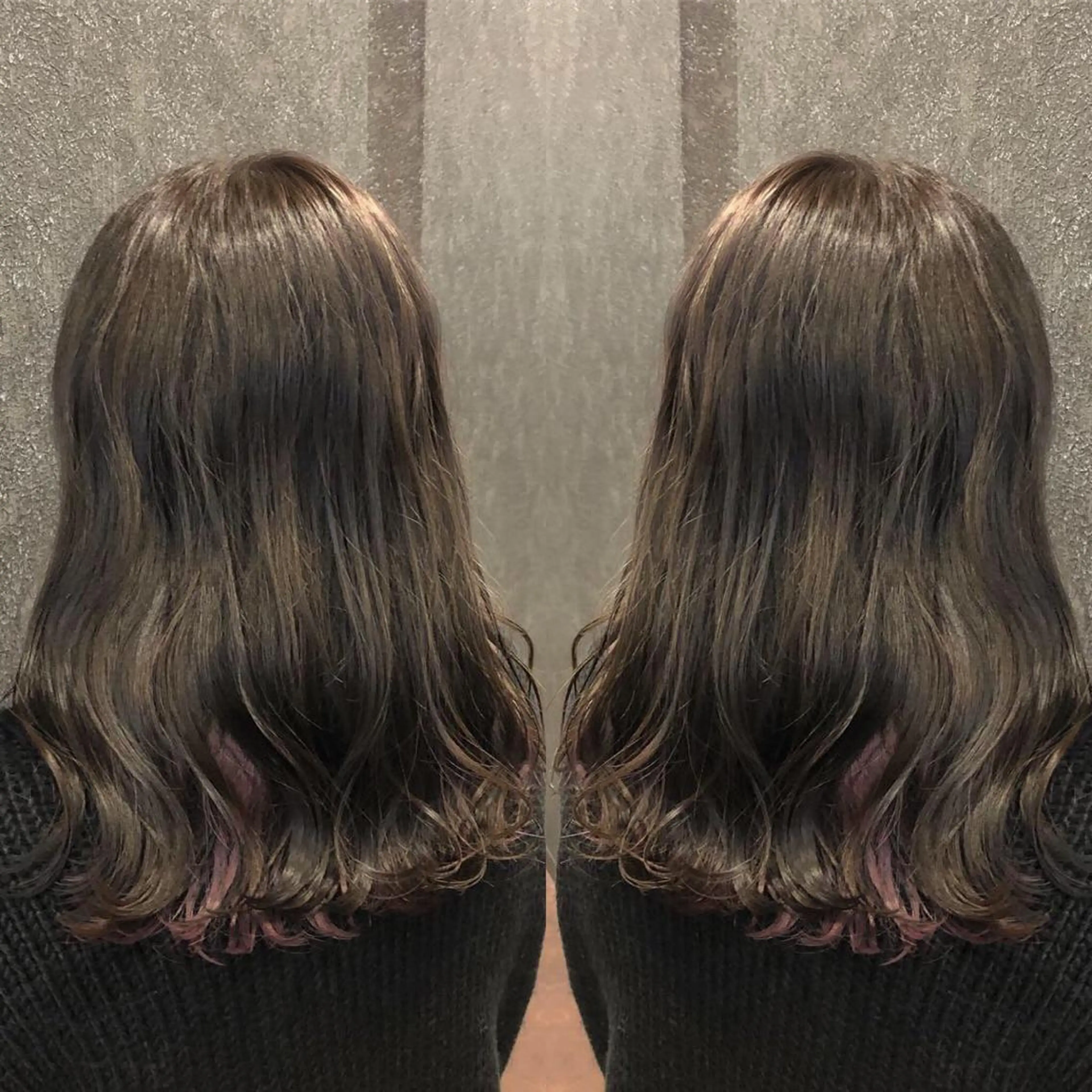 ミディアム カラー インナーカラー 得能 雅人のヘアスタイル