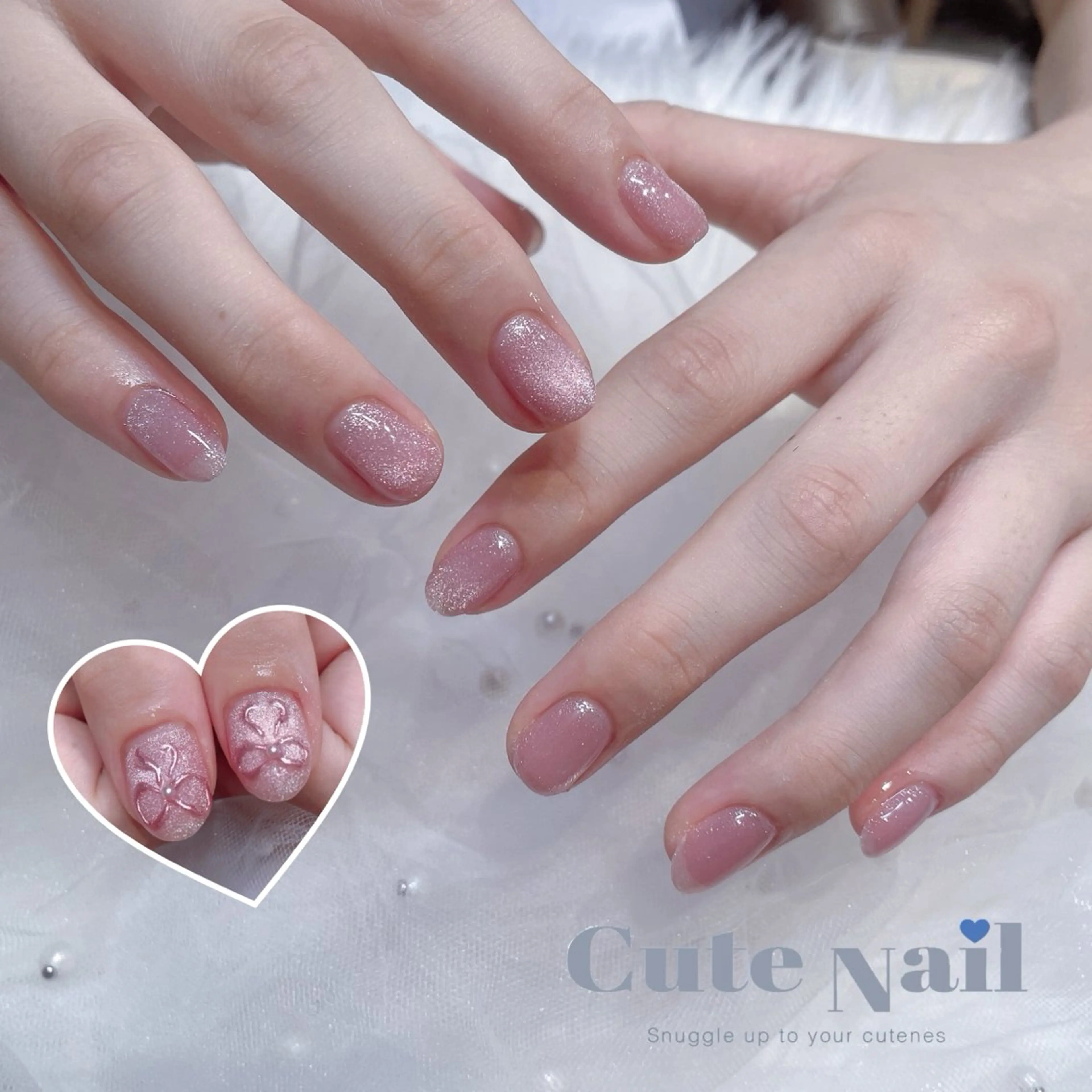 ネイル GO TODAY SHAiRE SALON原宿 Liber所属・️🫧もこ 艶感ネイル🫧のネイルデザイン