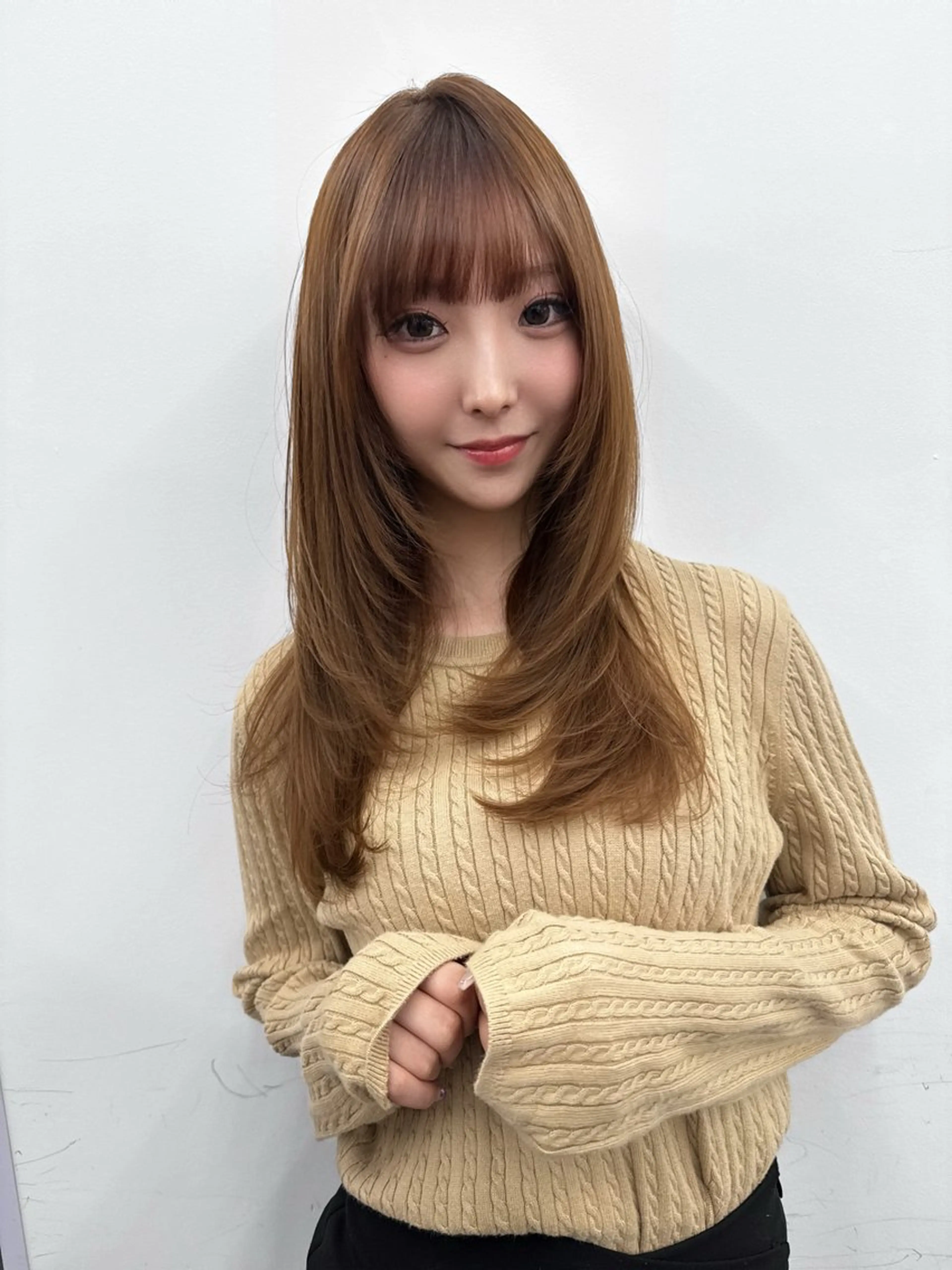 セミロング カット ヘアカラー トリートメント 韓国ヘア特化 TAKESHIのヘアスタイル