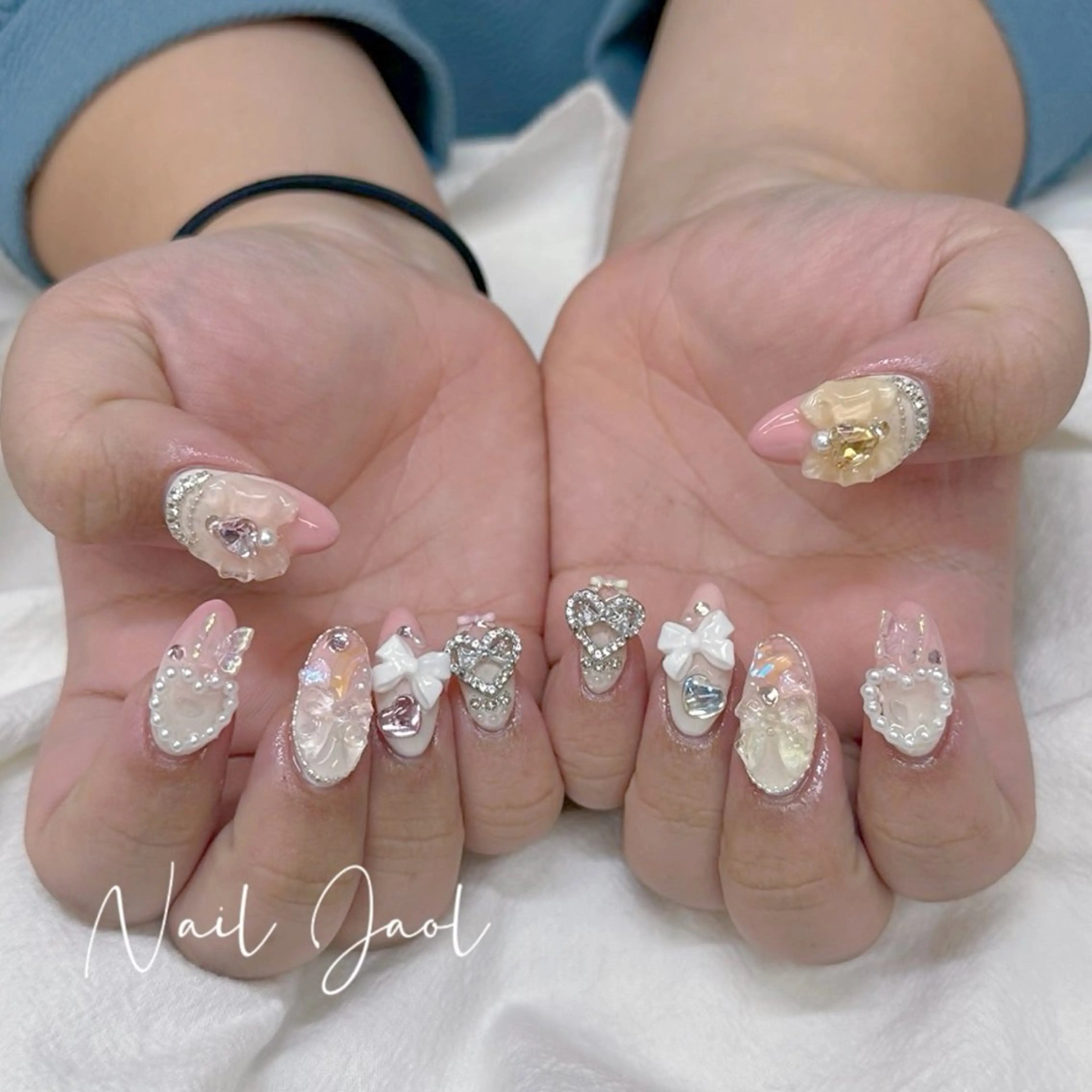 セミロング 韓国風ヘア ハンドネイル nail jaol池袋店所属・ネイルJaol 池袋のネイルデザイン