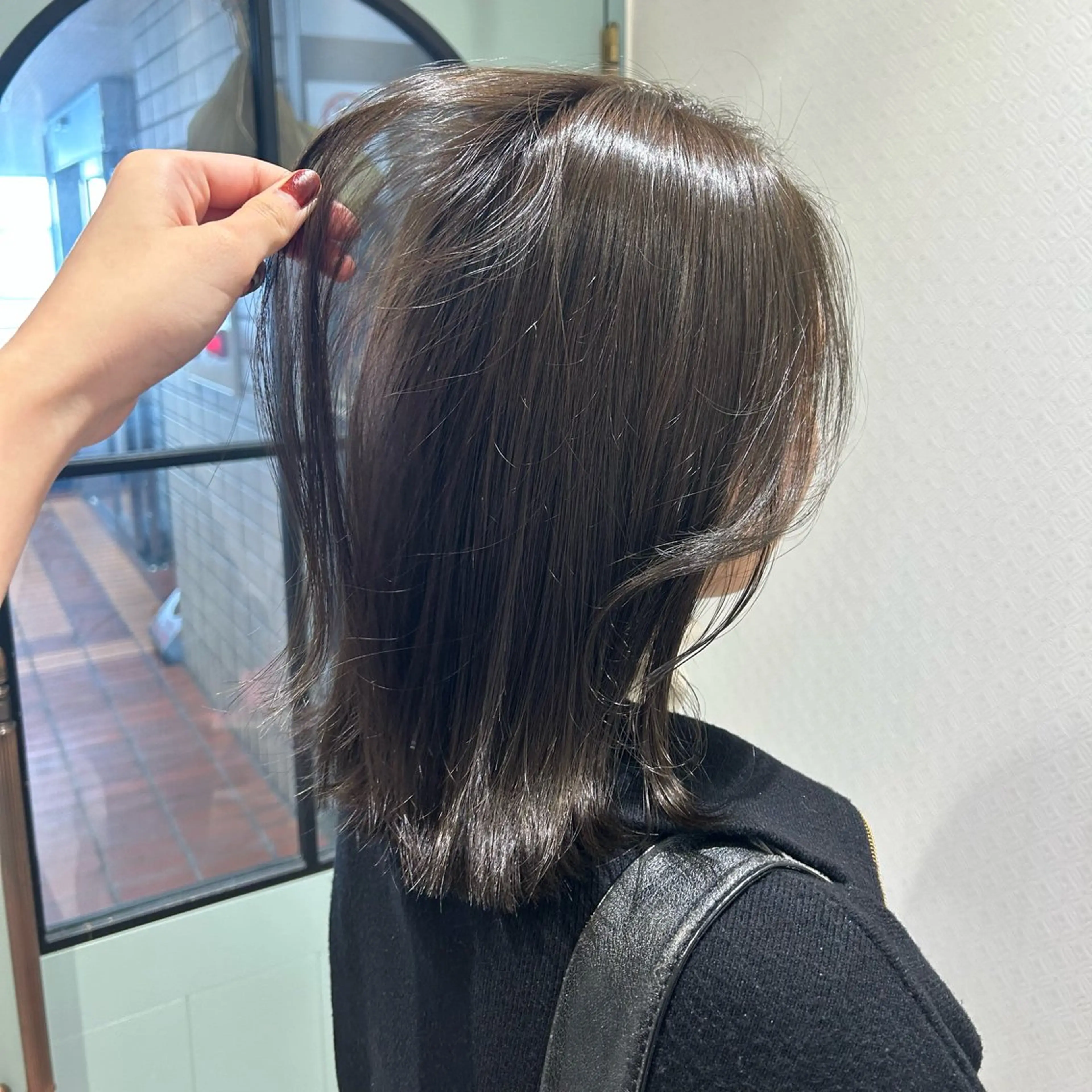 ミディアム カラー オリーブカラー ヘアカラー トリートメント 🍓女性専用サロン/ こころ🍓のヘアスタイル