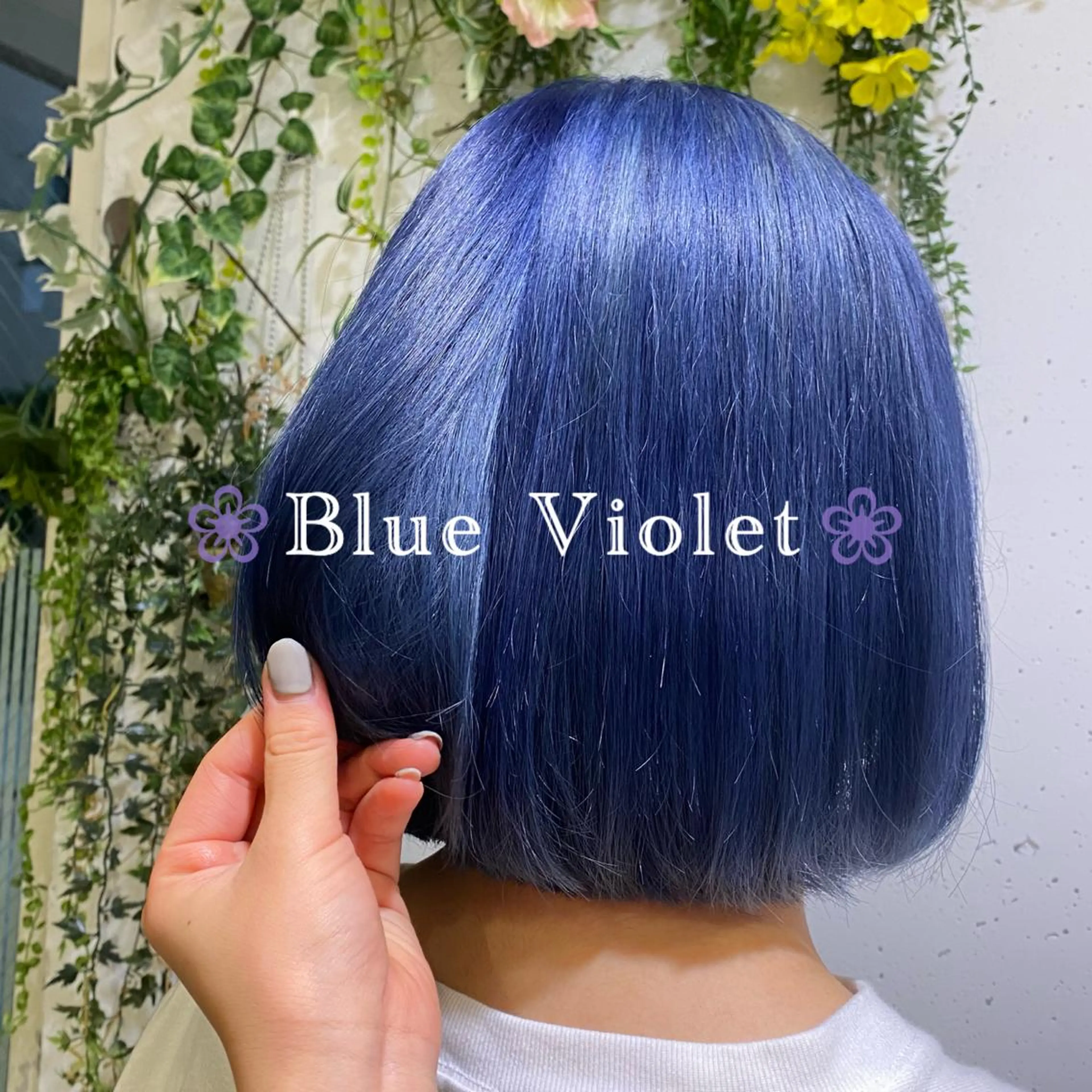 ショート カラー ヘアアレンジ ブリーチ ブルーカラー ブルーバイオレット バイオレットカラー 🌼NAMI 🌼のヘアスタイル