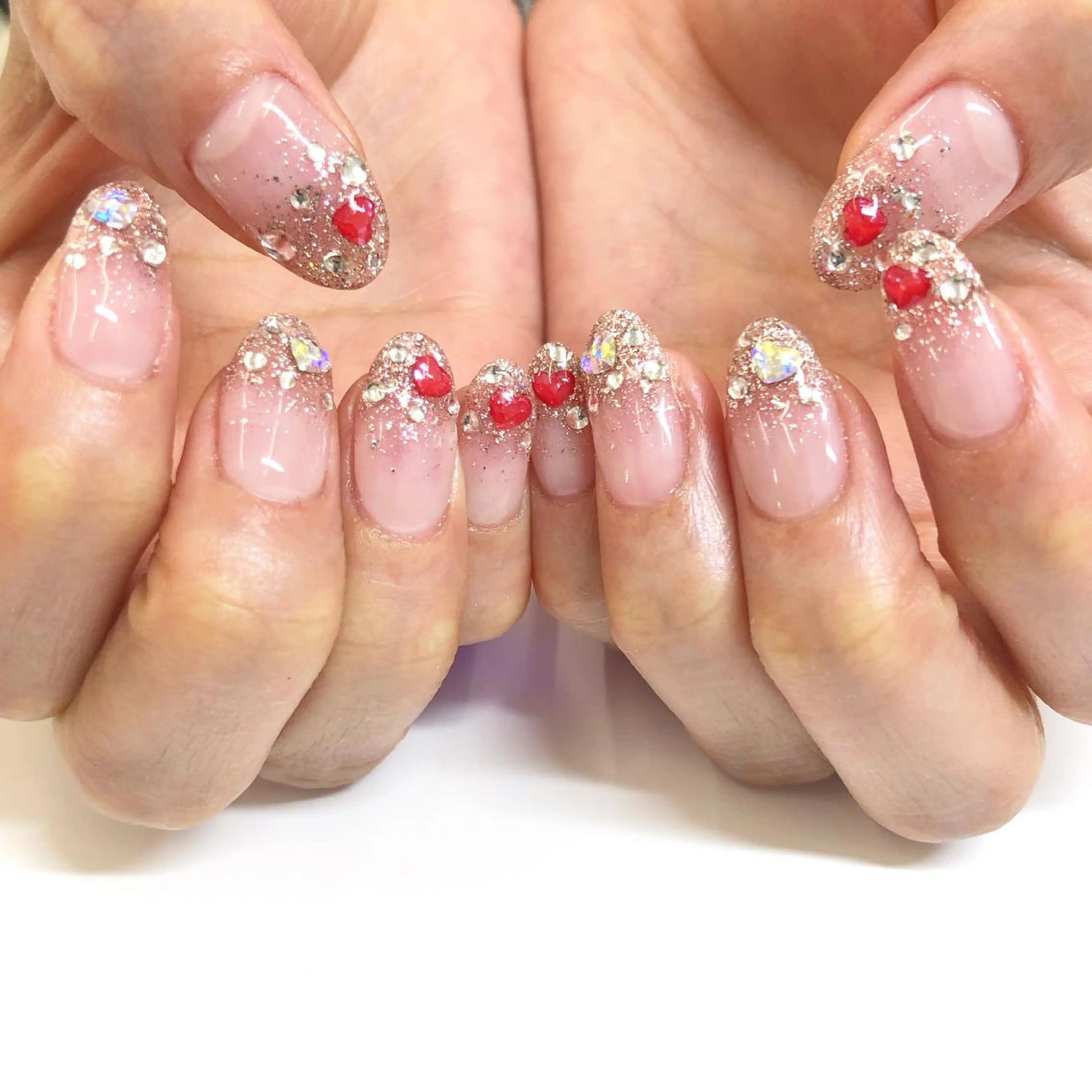 ネイル バレンタイン ハンドネイル フットネイル Minami 🍓のネイルデザイン