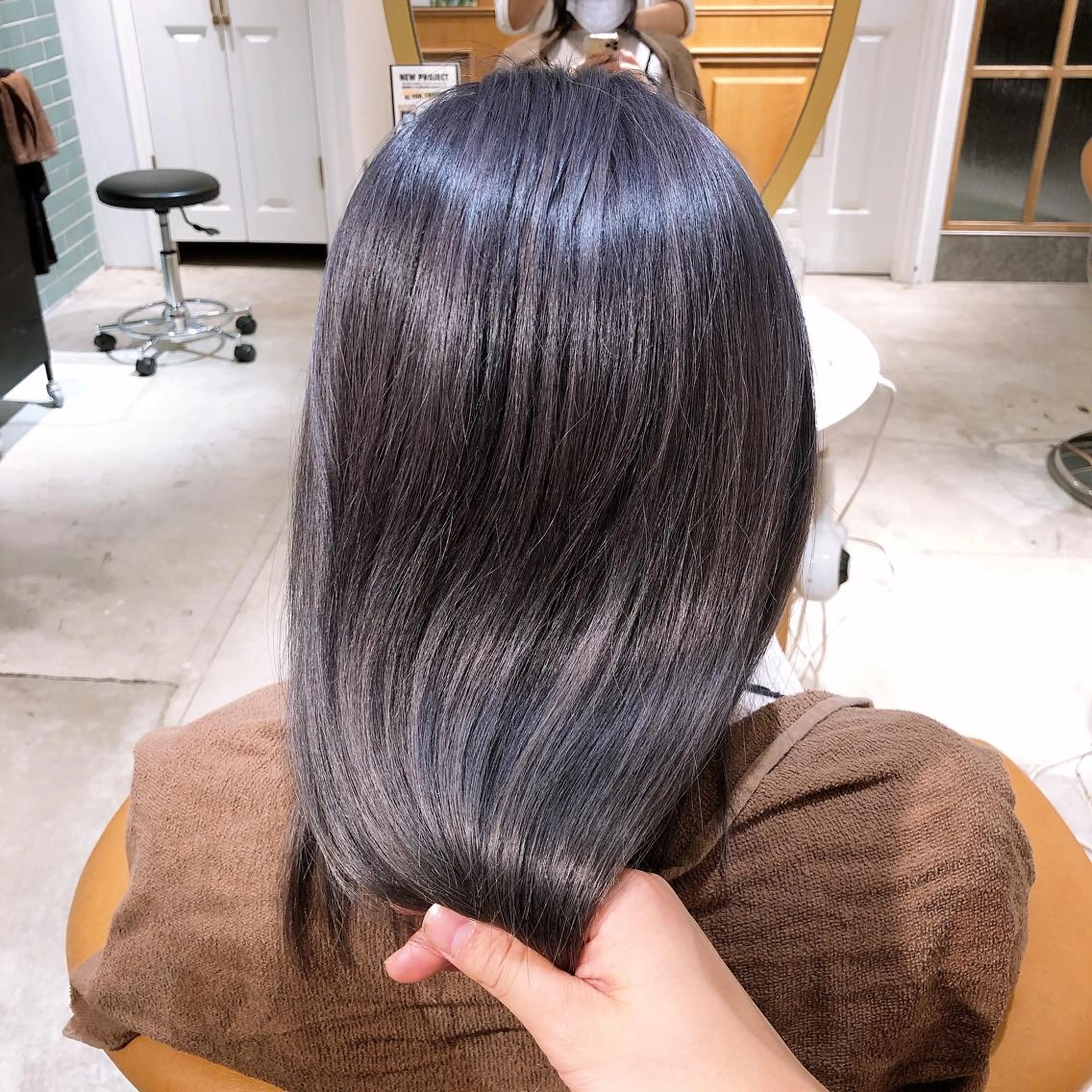 セミロング 縮毛矯正/ 髪質改善/浅見拓哉のヘアスタイル