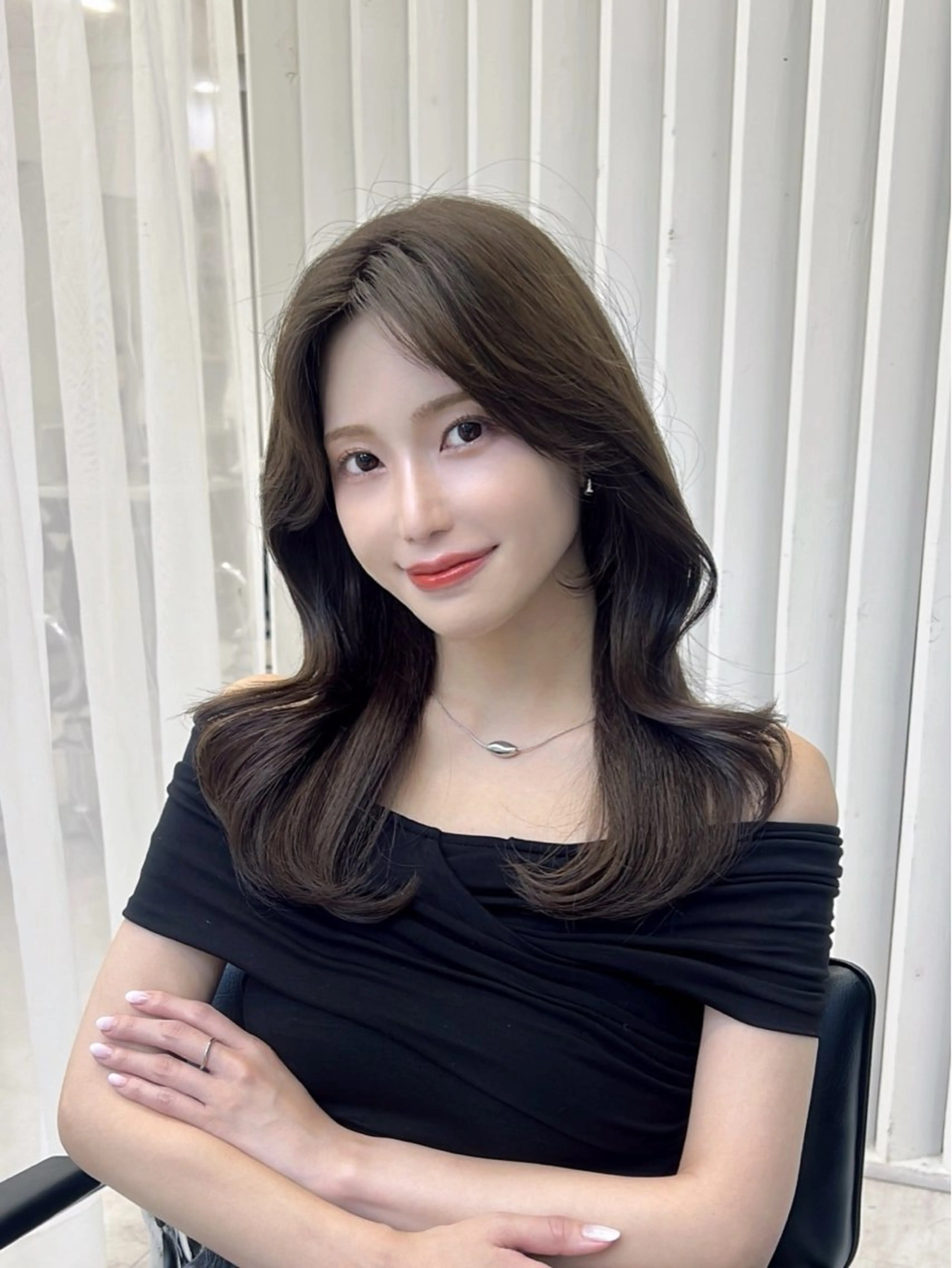 セミロング カット トリートメント 映える顔まわり/前髪 特化 💗 ユキマのヘアスタイル