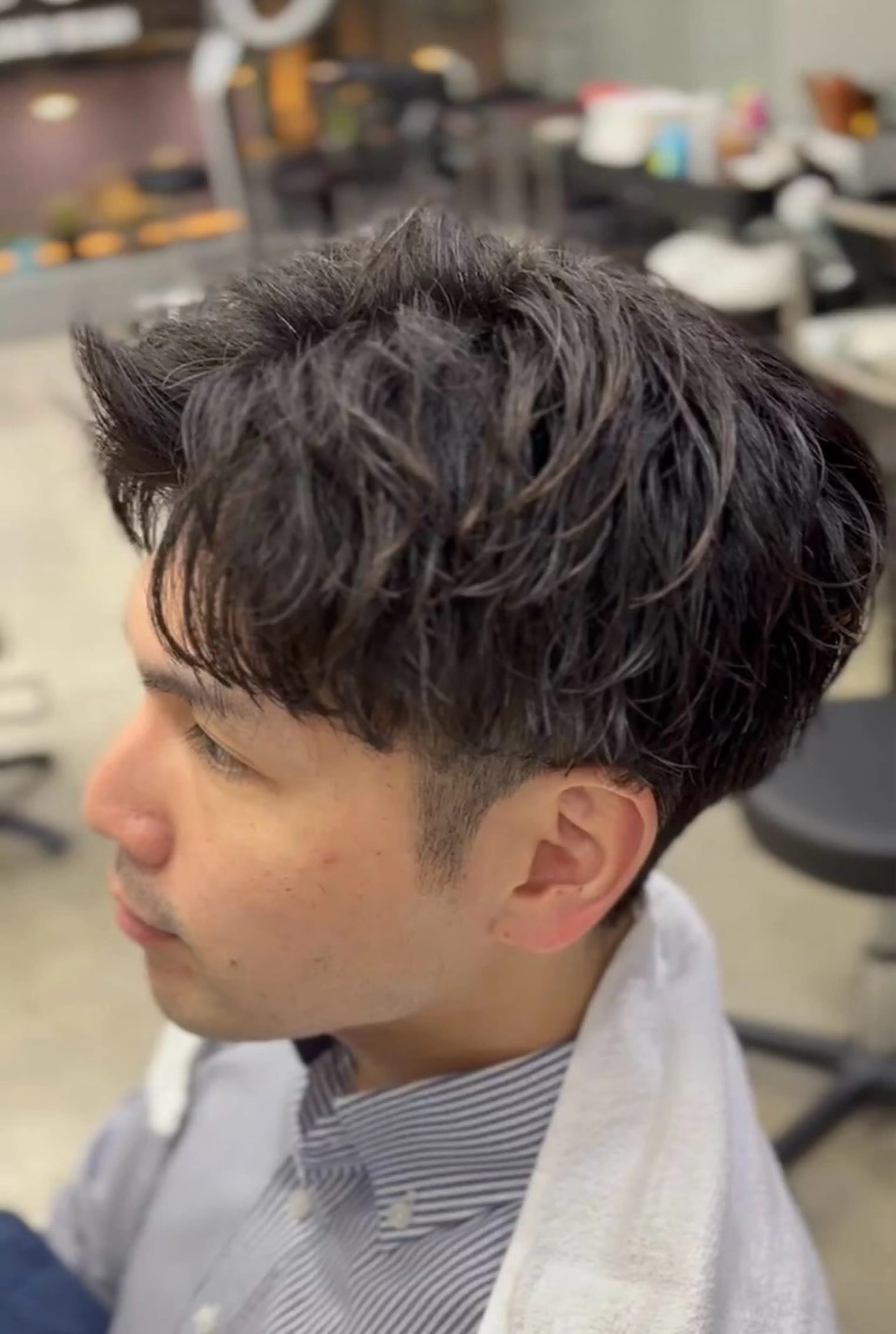 ショート パーマ メンズ カット パーマ メンズ専門サロン wokeのヘアスタイル