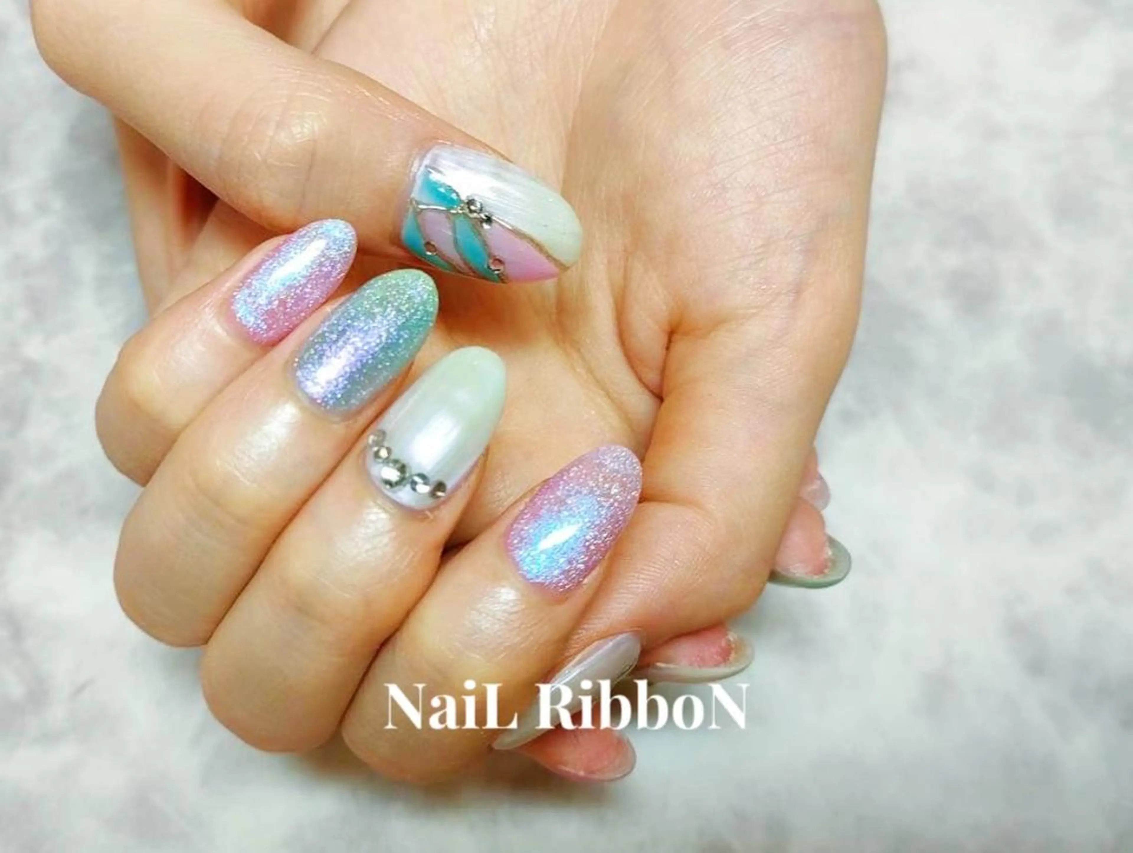 ネイル ネイルリボン 石田のネイルデザイン