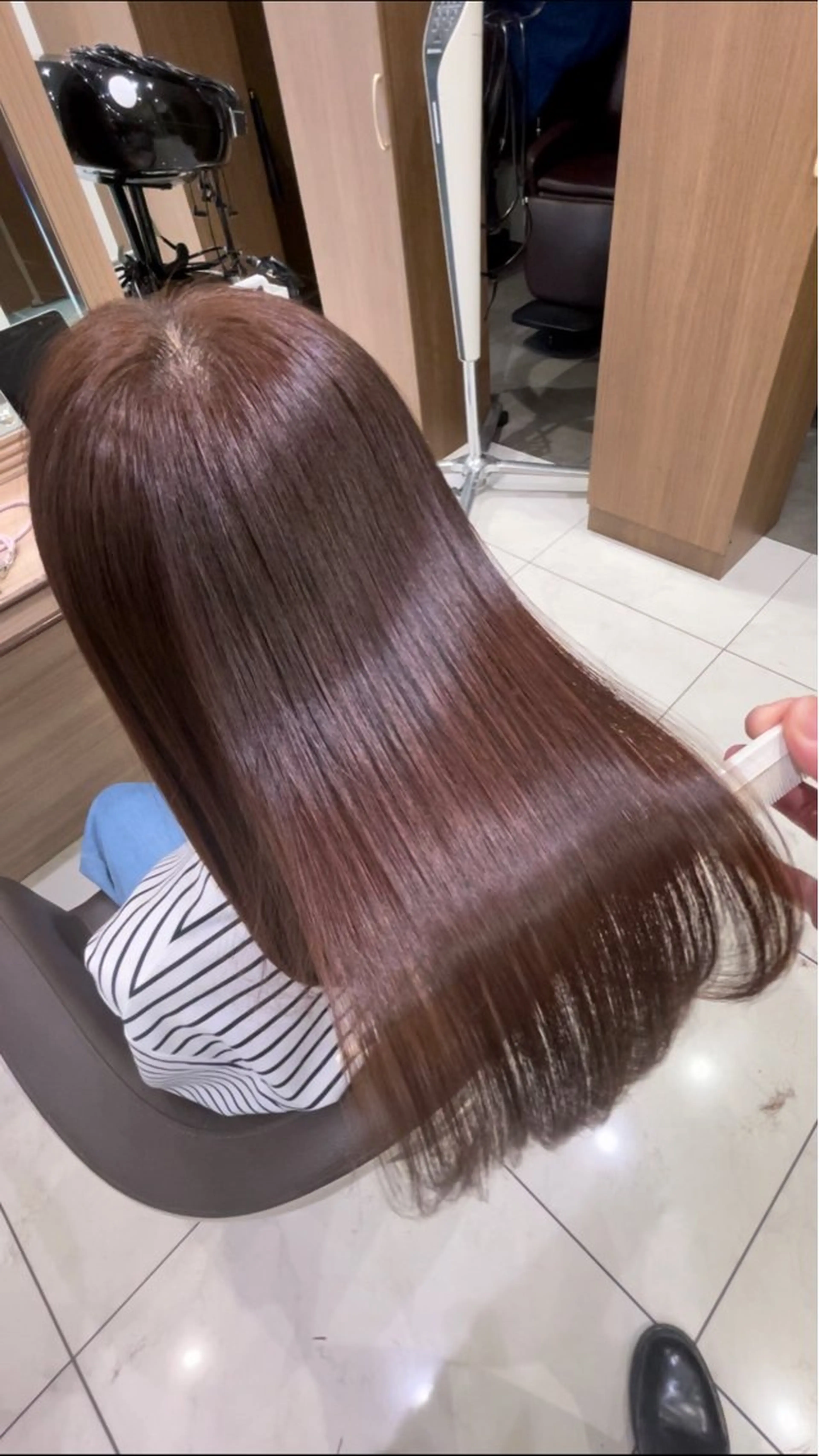 カット＋透明感カラー＋髪質改善トリートメント￥9500の写真