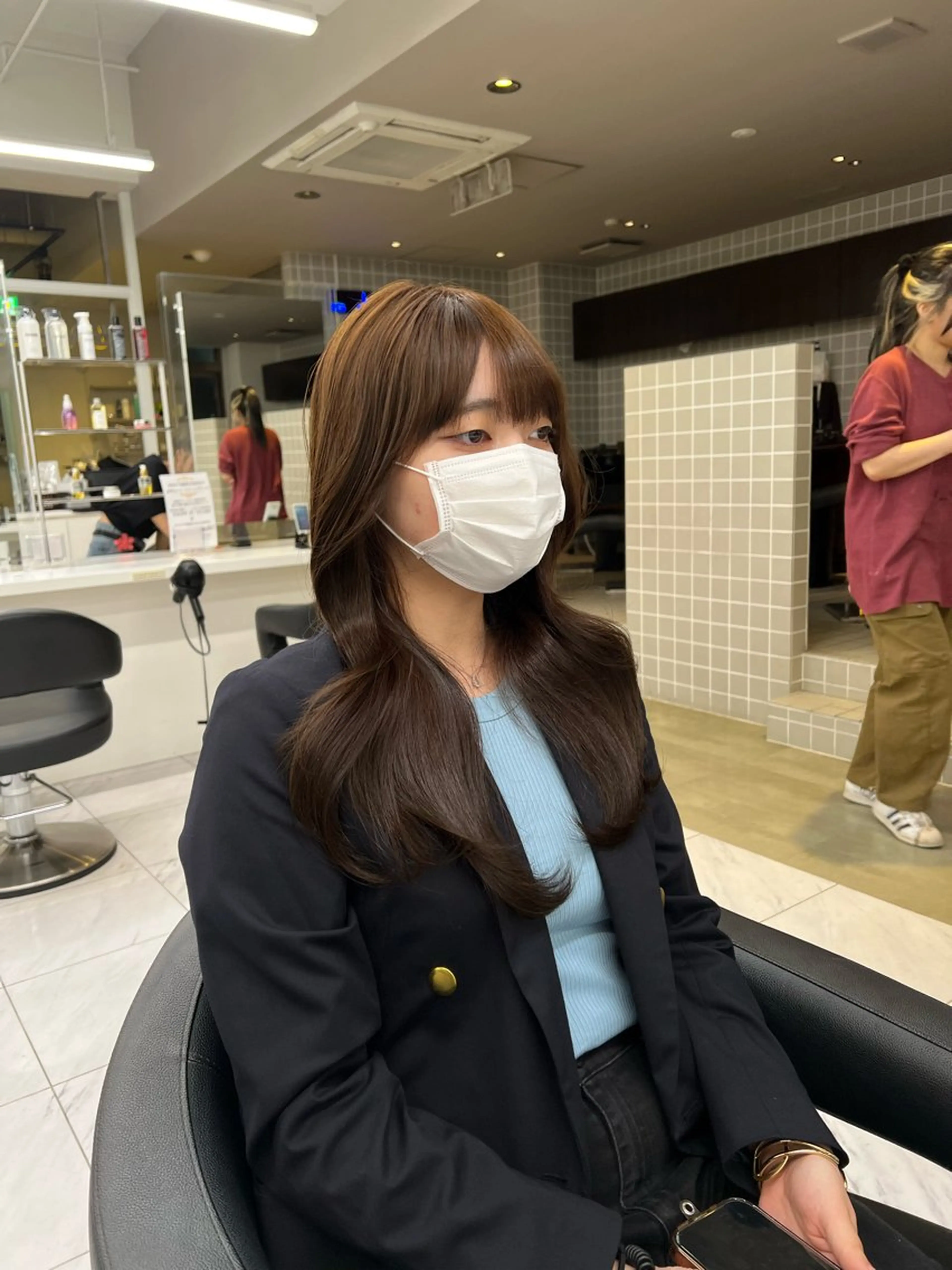 ミディアム カラー カット ヘアカラー 韓国レイヤーカット /REIのヘアスタイル