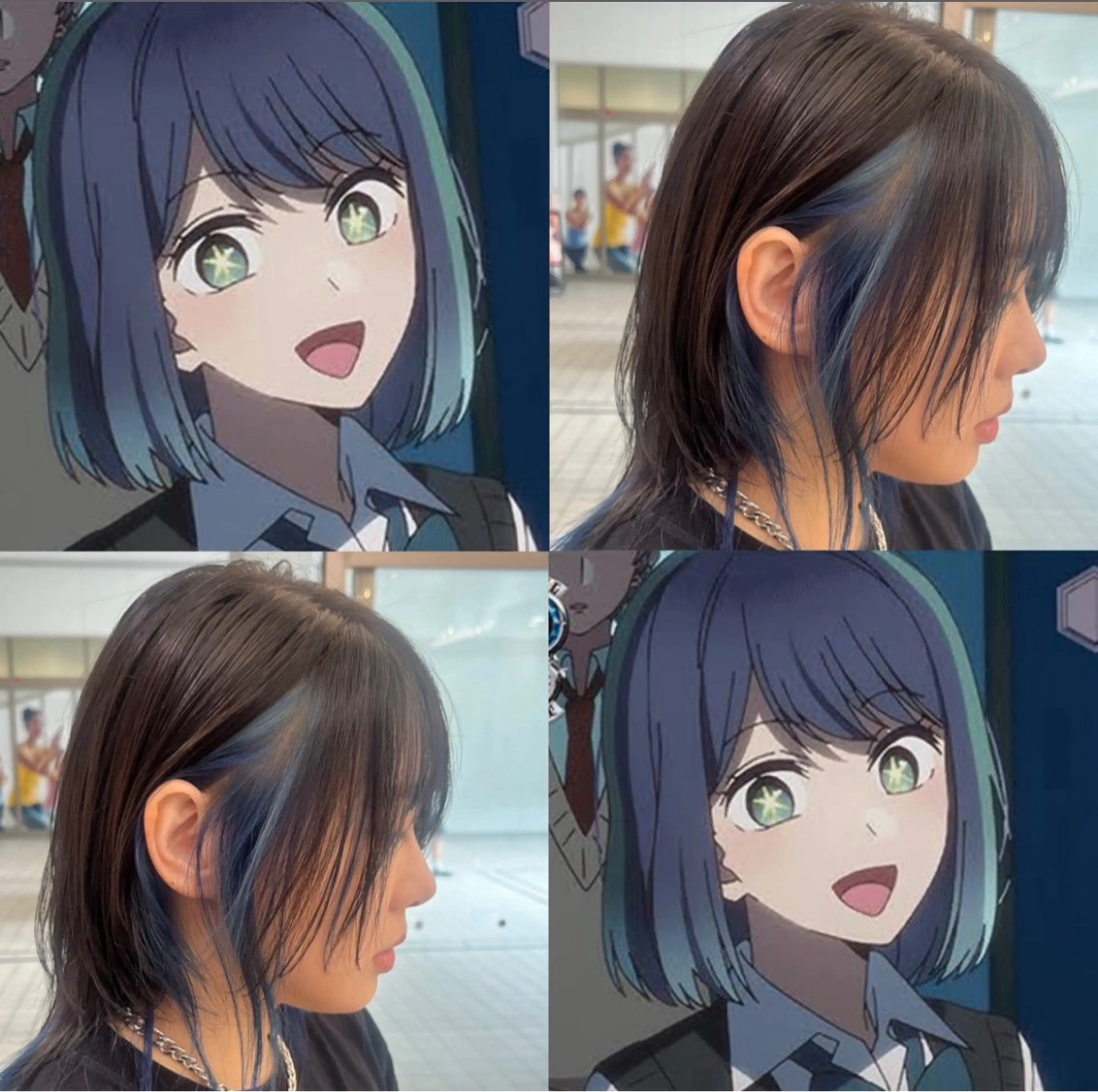 ミディアム カラー インナー/デザイン/ 白髪染め/しゅうとのヘアスタイル