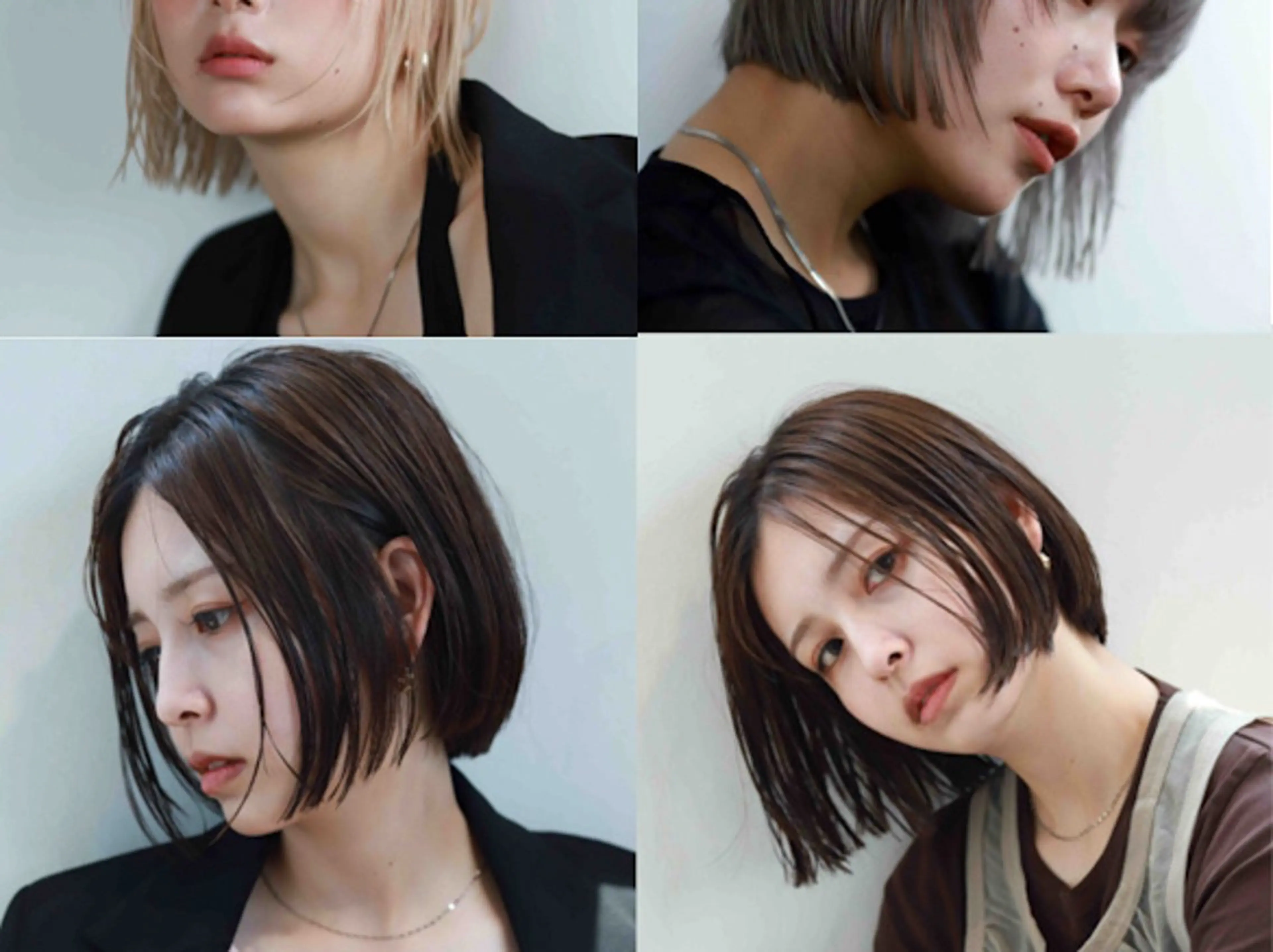 切りっぱなしボブ+自然なストレート縮毛矯正の写真