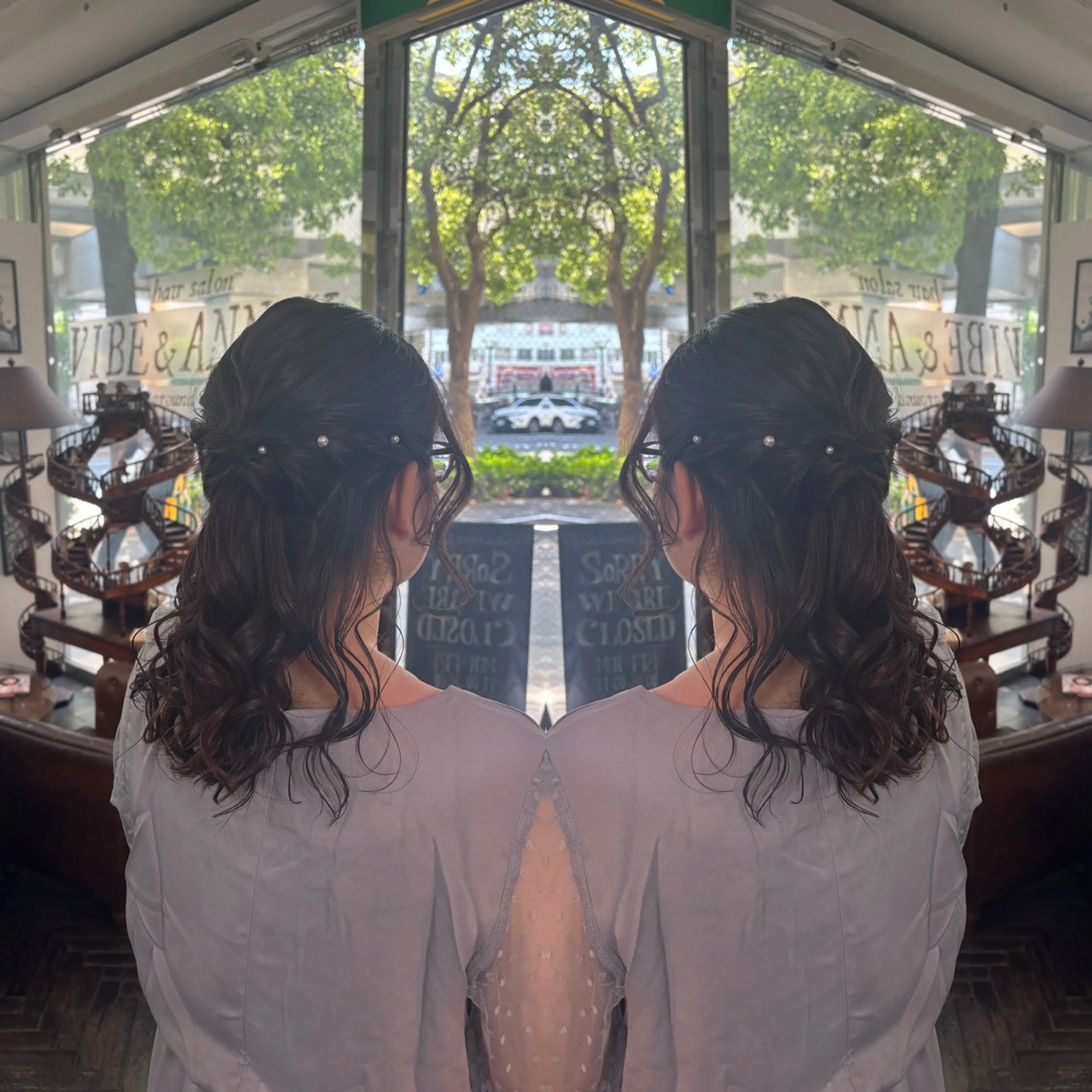 ミディアム ヘアアレンジ ☻モエカ/ハイトーン アレンジ☻のヘアスタイル