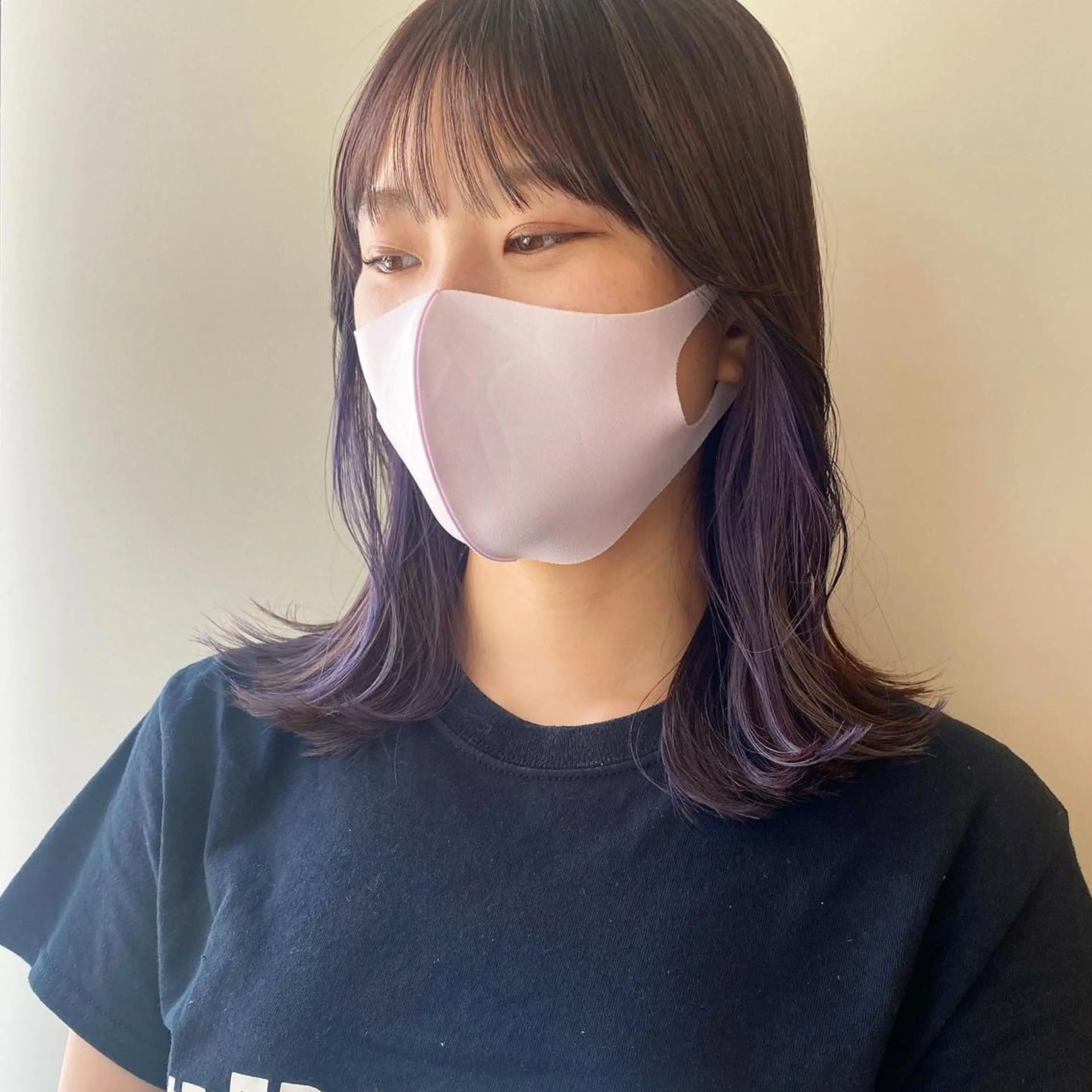 ミディアム カラー パーマ ヘアアレンジ メンズ キッズ ネイル マツエク・マツパ メンズインナーカラー ダークグレー インナーカラー ラベンダーカラー GIVET (ジヴェ)所属・撮影モデル募集 🦋soemikaのヘアスタイル