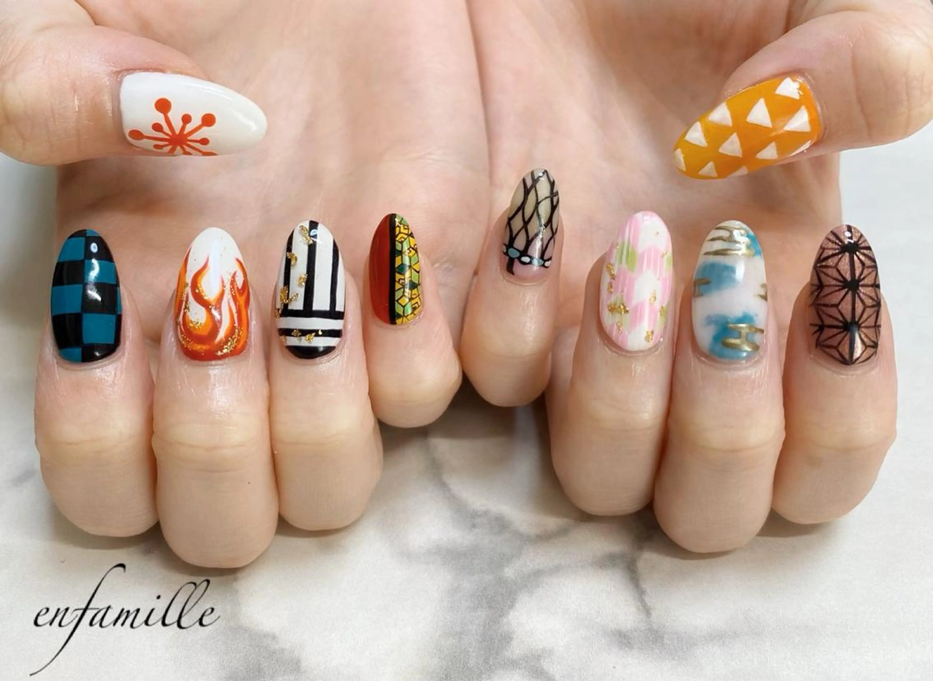 ネイル アートネイル ハンドネイル nail salon en familleのネイルデザイン