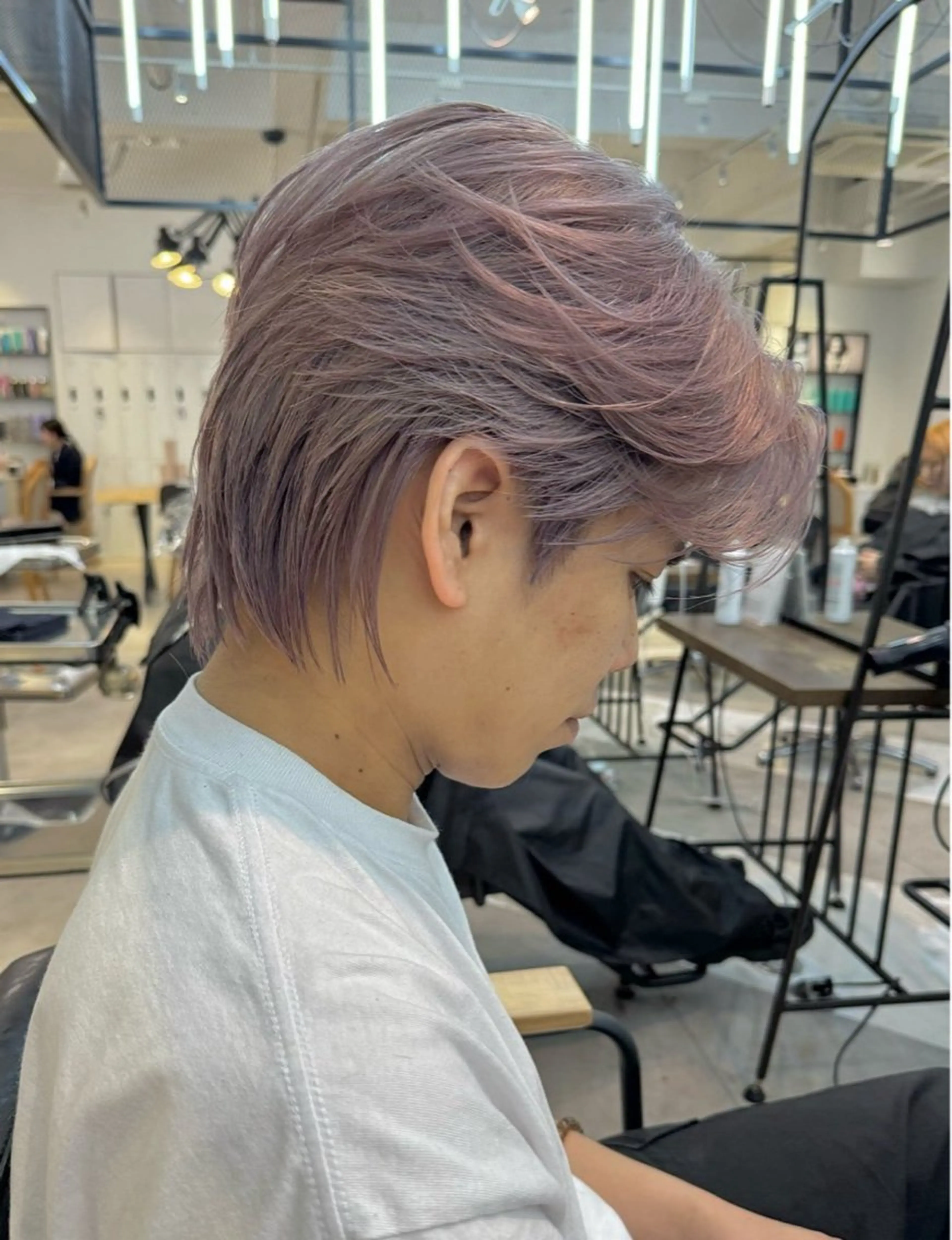 ショート カラー カット ハイトーン/パーマ/ メンズ / 櫻本🌐のヘアスタイル