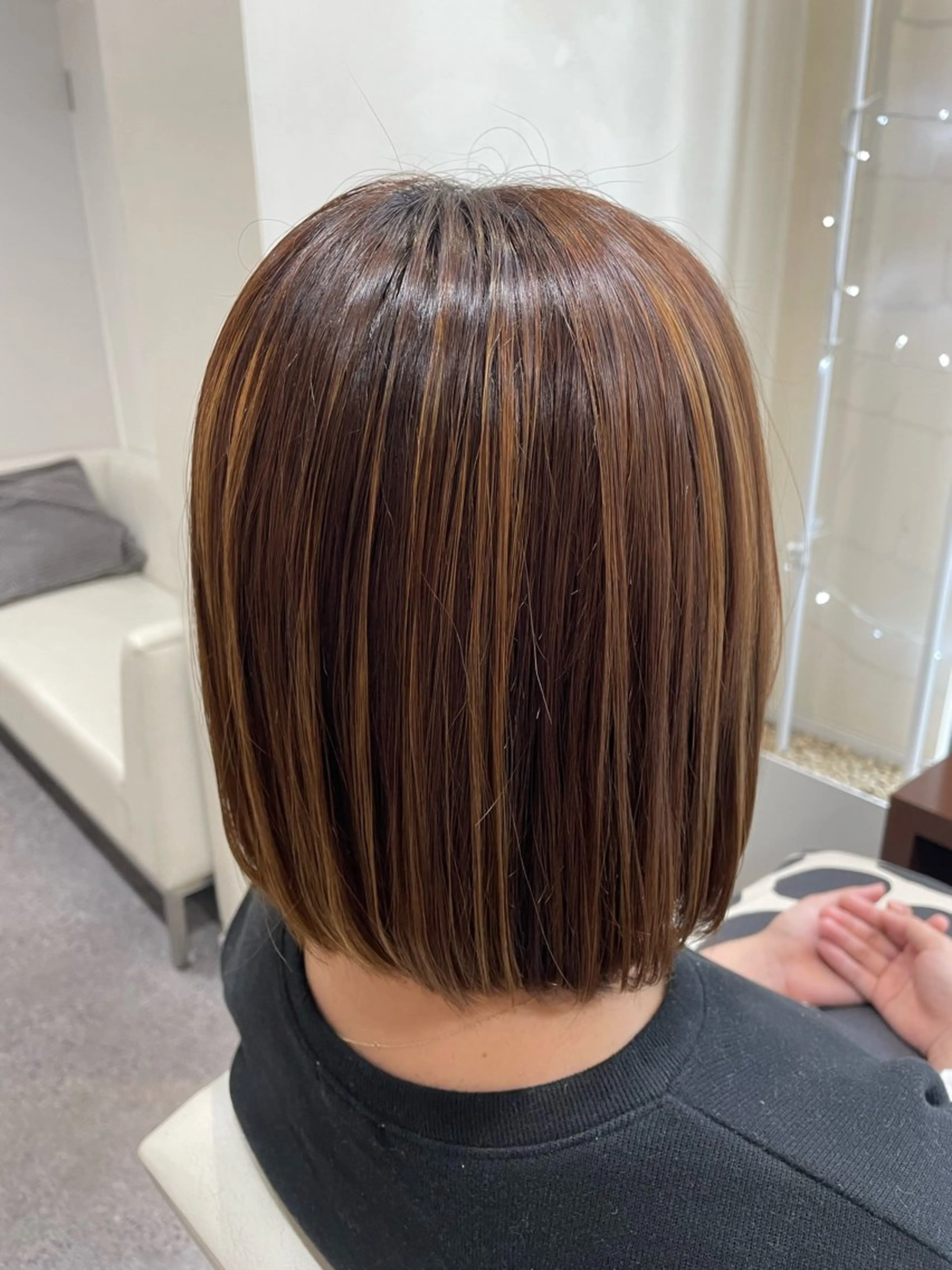 セミロング トリートメント 酸熱トリートメント キルンサンピアン所属・ナチュラルカラー 児玉優香のヘアスタイル