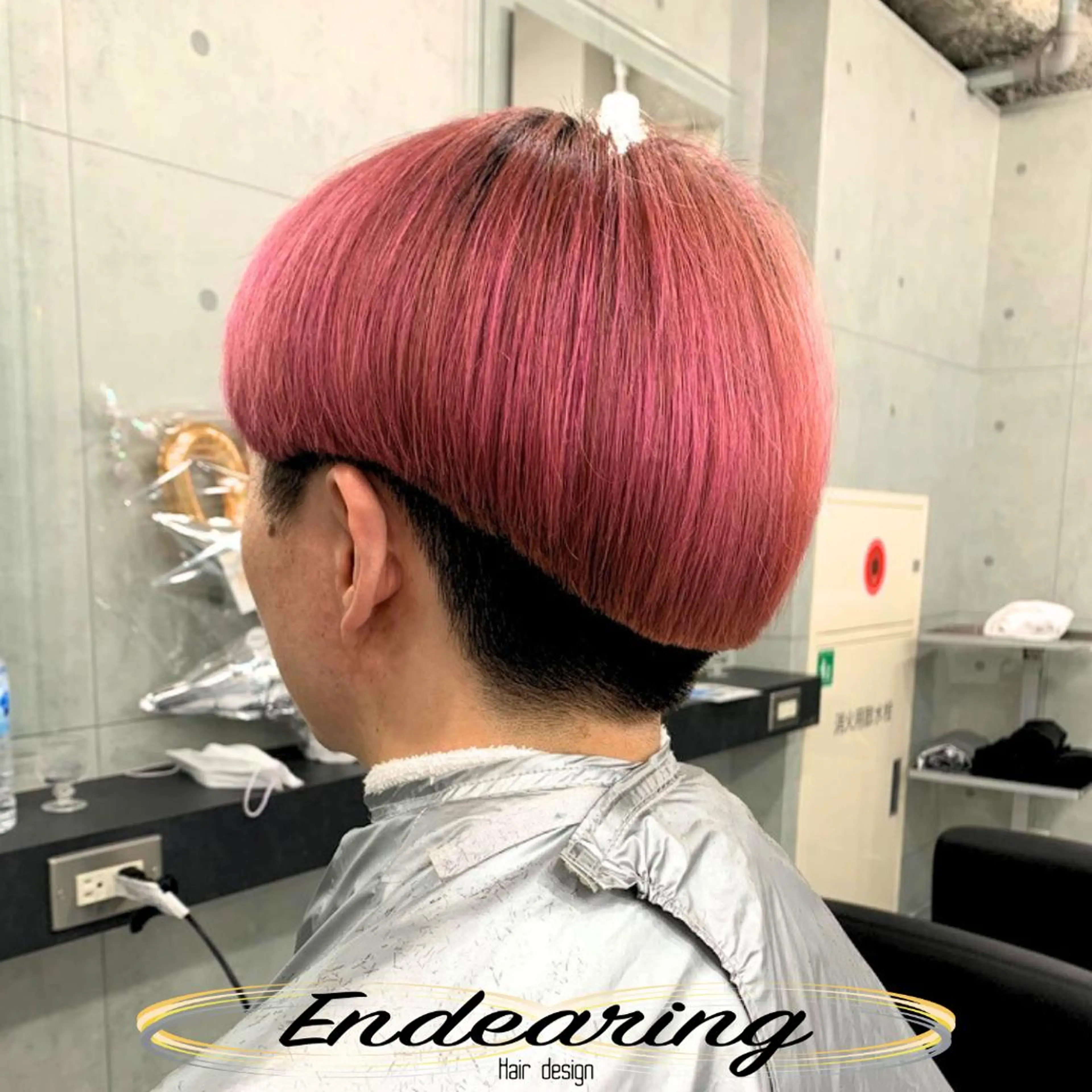 カラー ブリーチ 透明感カラー ピンクカラー ヘアカラー Endearing 銀座/レイヤーカットのヘアスタイル