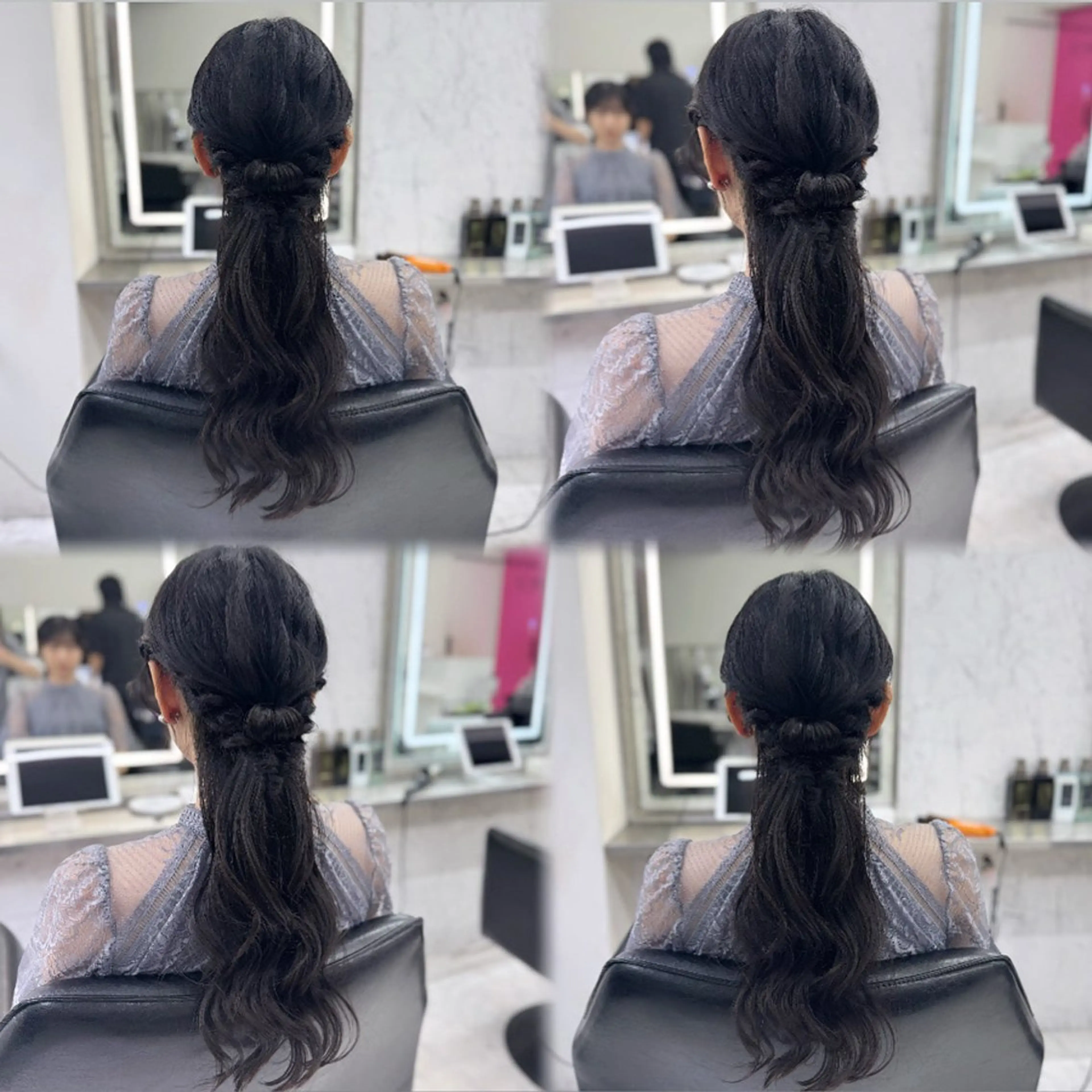 ロング ヘアアレンジ 結婚式・ブライダル ヨシンモリ 韓国風ヘア JPCY MIRIYAのヘアスタイル