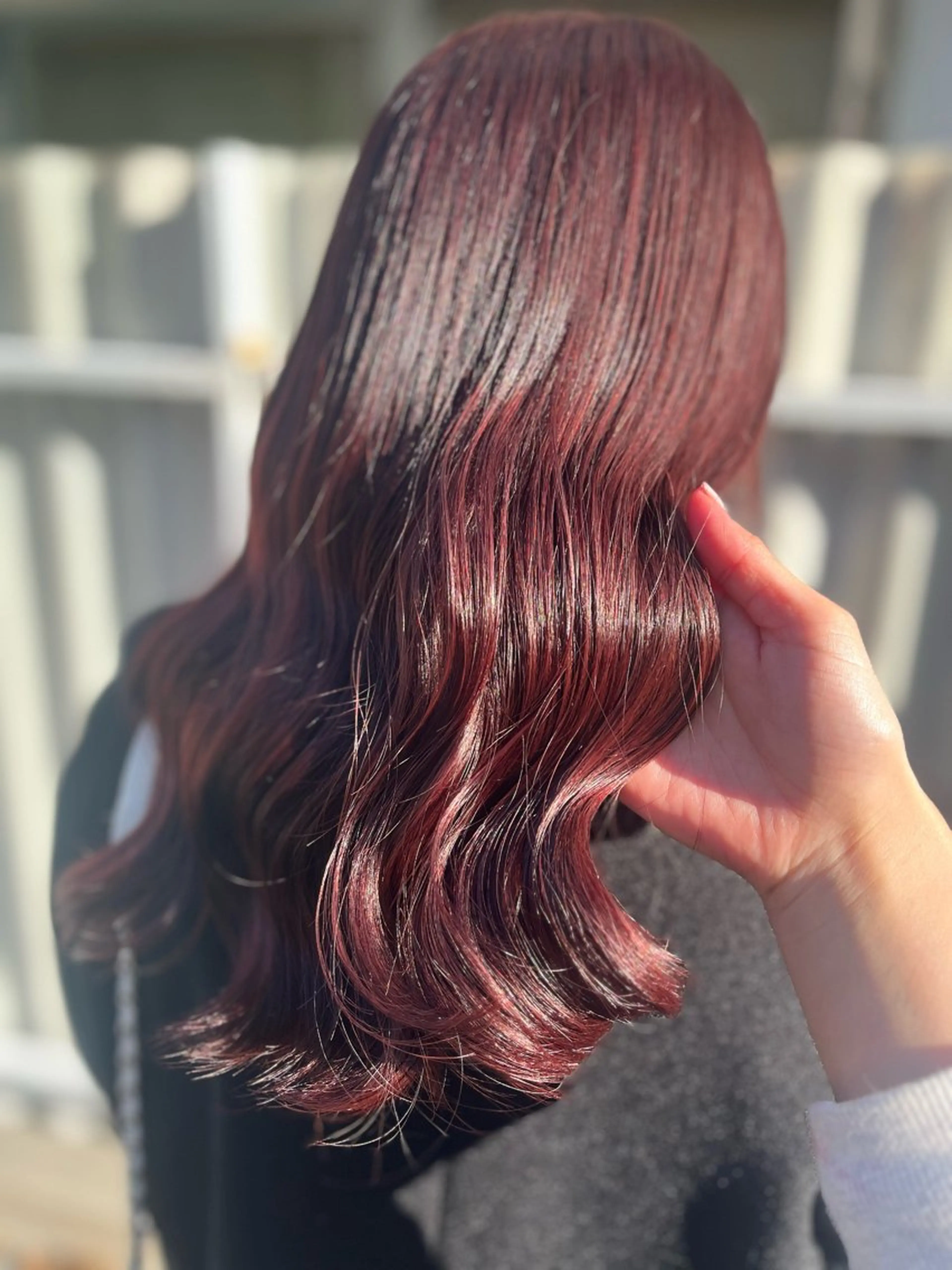 ロング カラー ピンクカラー レッドカラー ヘアカラー g.hair design所属・saaya💙 ブリーチなしカラーのヘアスタイル