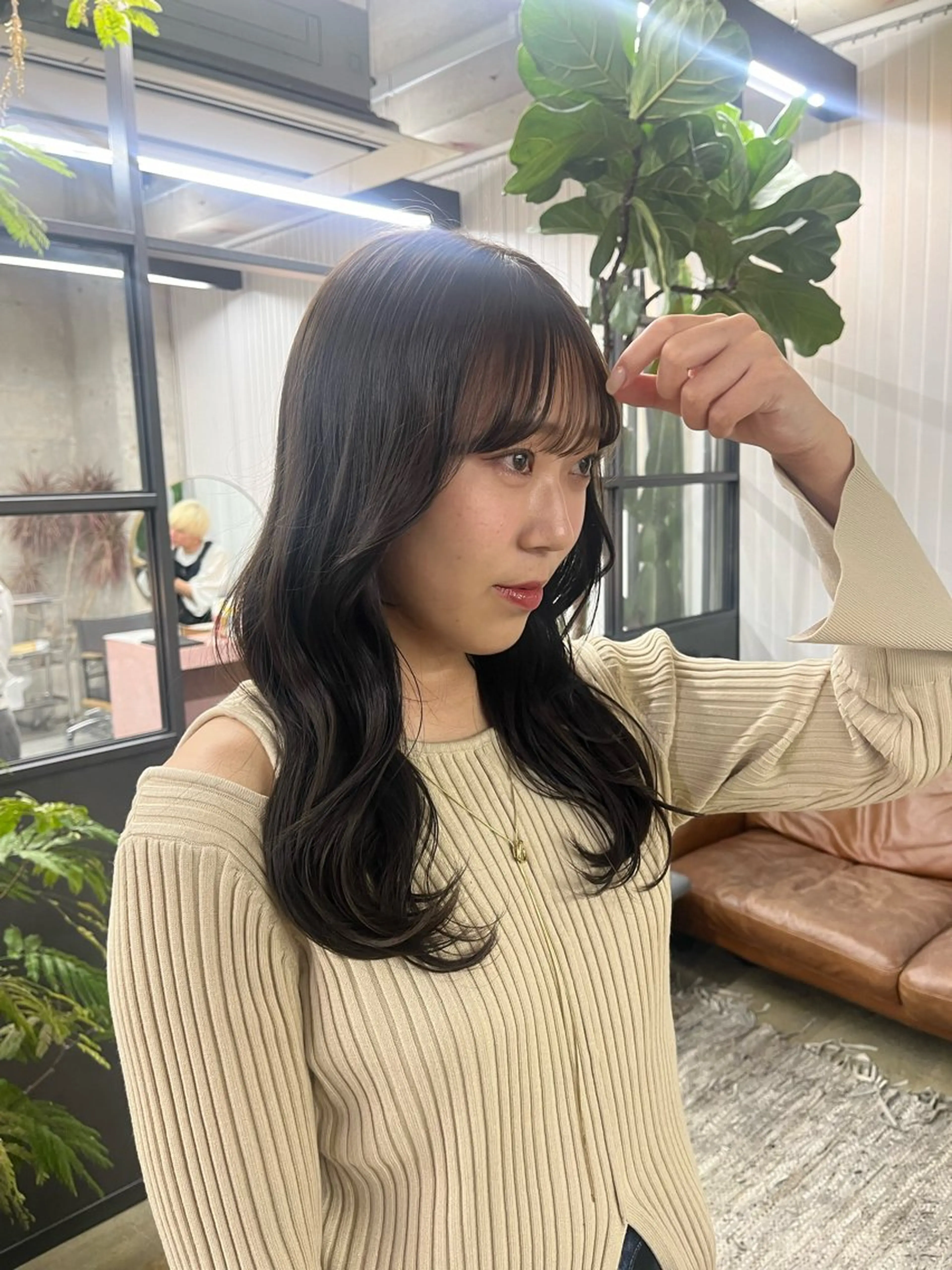 ロング カット ヘアカラー パーマ/オリーブ/ 酸性ストレート/ゆなのヘアスタイル