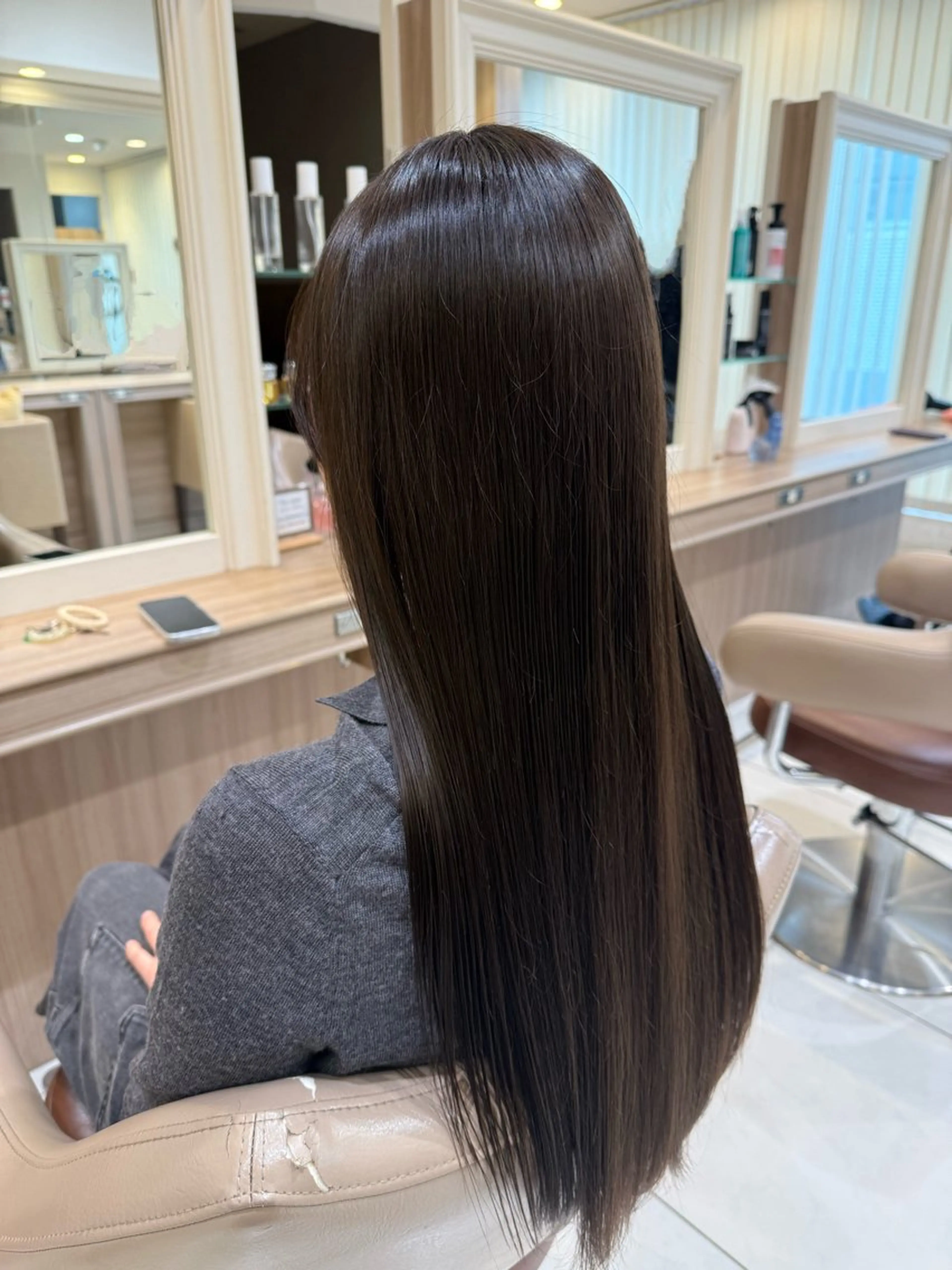 ロング カラー ヘアカラー トリートメント 韓国ヘアメイク🎀/ 縮毛矯正✨山本媛香のヘアスタイル