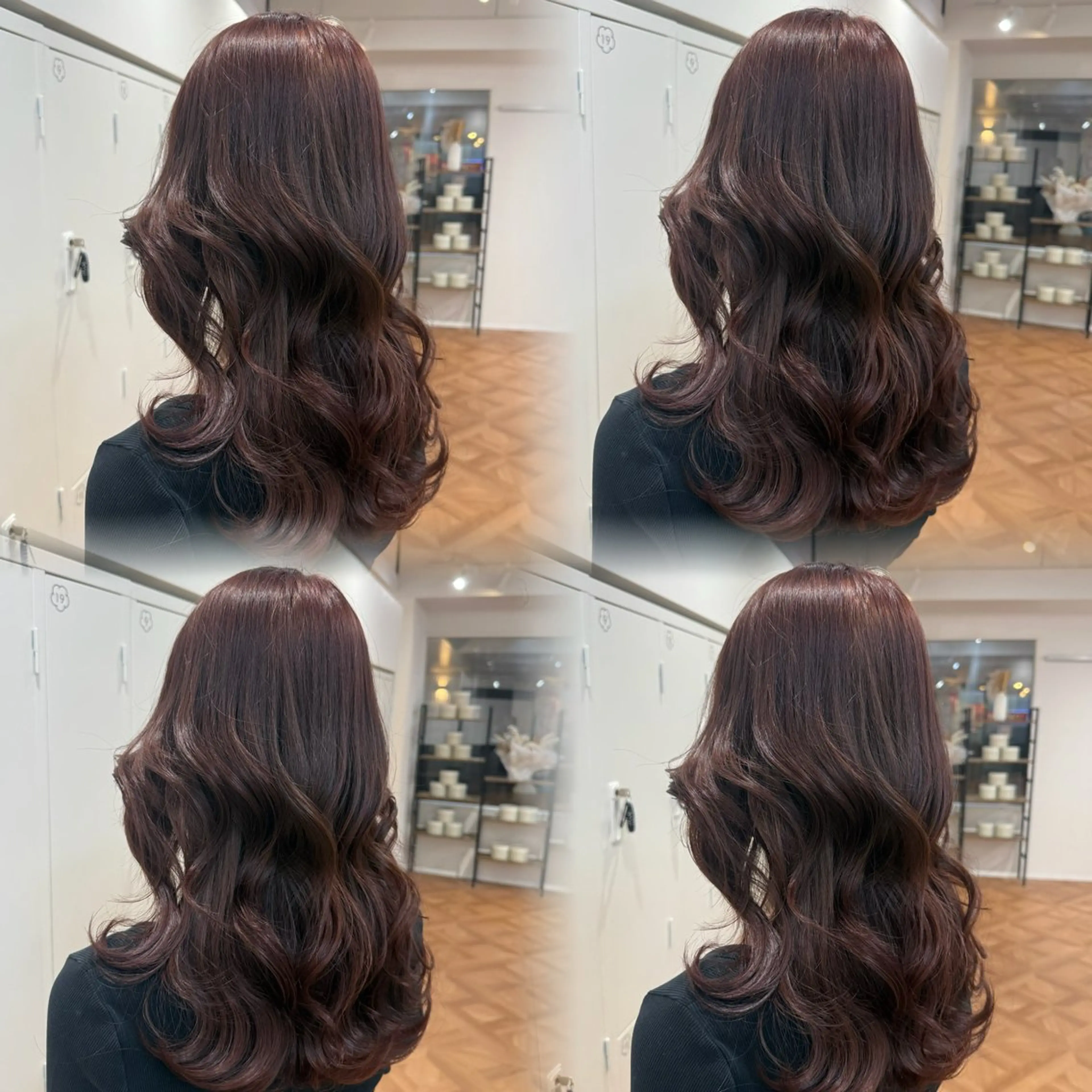 ロング カラー ヘアアレンジ キヨミ 韓国レイヤーカットのヘアスタイル