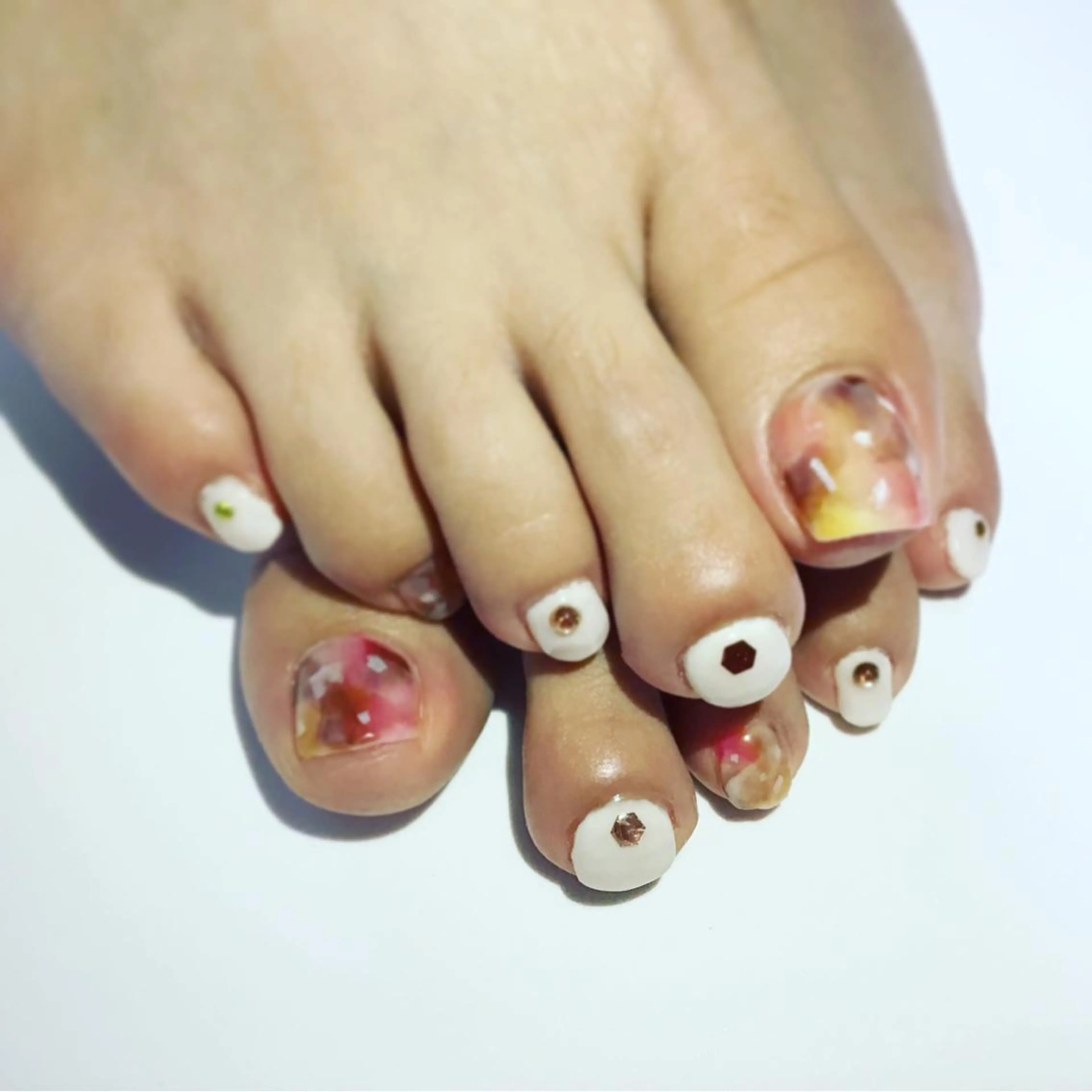 ネイル クリアネイル フットネイル gui amichantoco所属・gui amichanのネイルデザイン