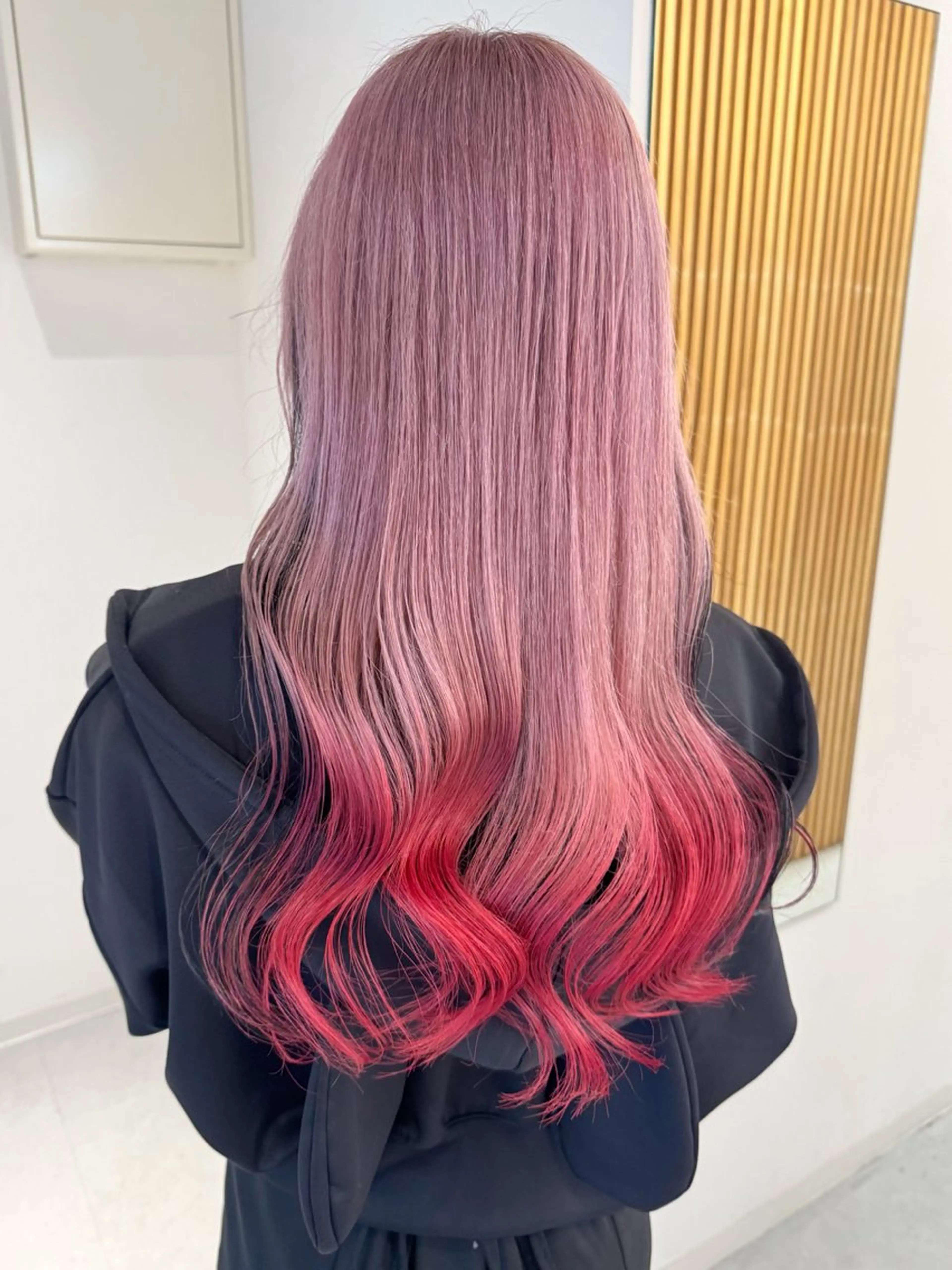 ロング ヘアカラー トリートメント 垢抜け/レイヤー/ ハイトーン/アスナのヘアスタイル