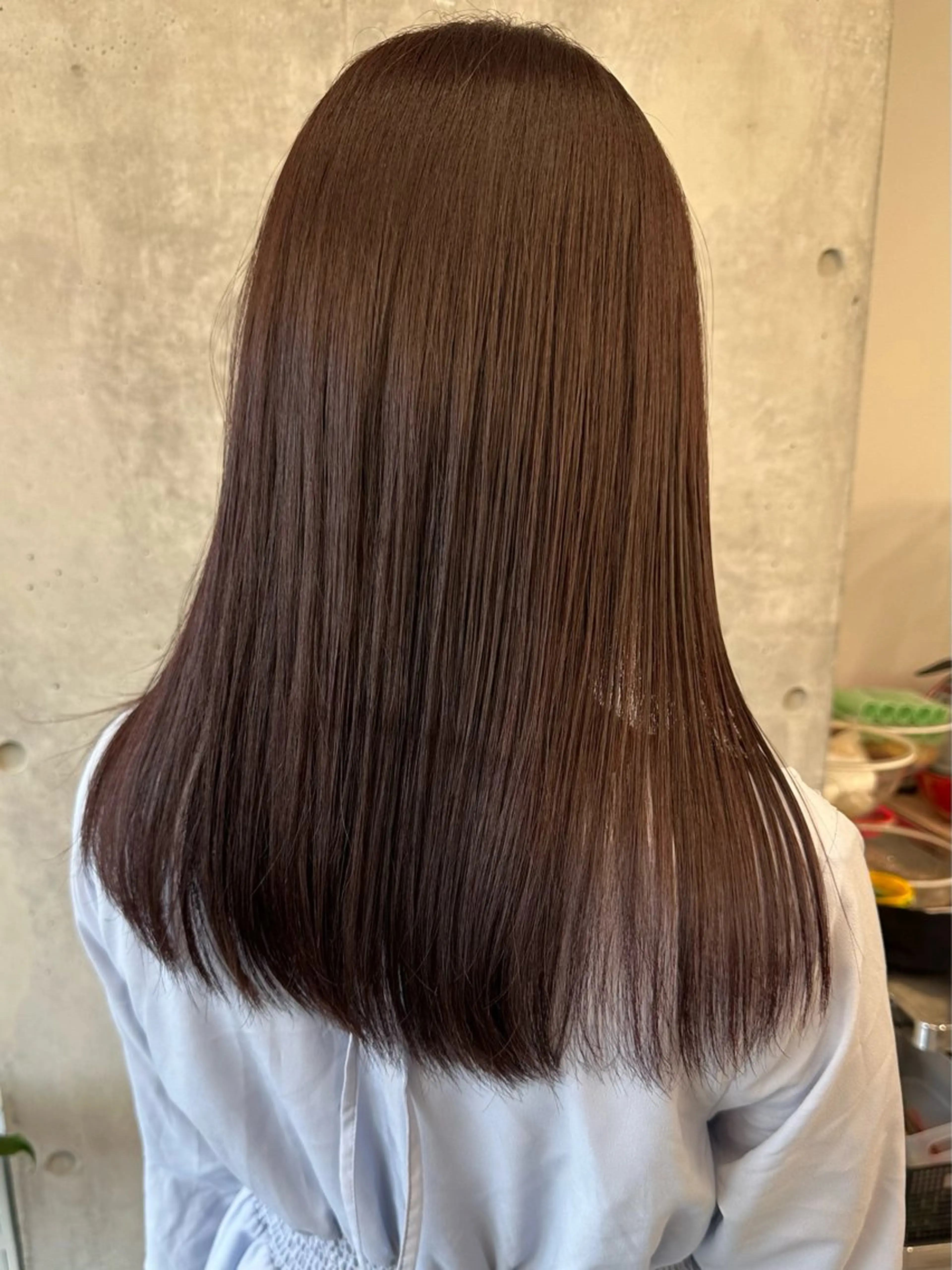 セミロング カラー カット ヘッドスパ 小顔ボブ/お悩み解決 /ボブパーマ/とういのヘアスタイル