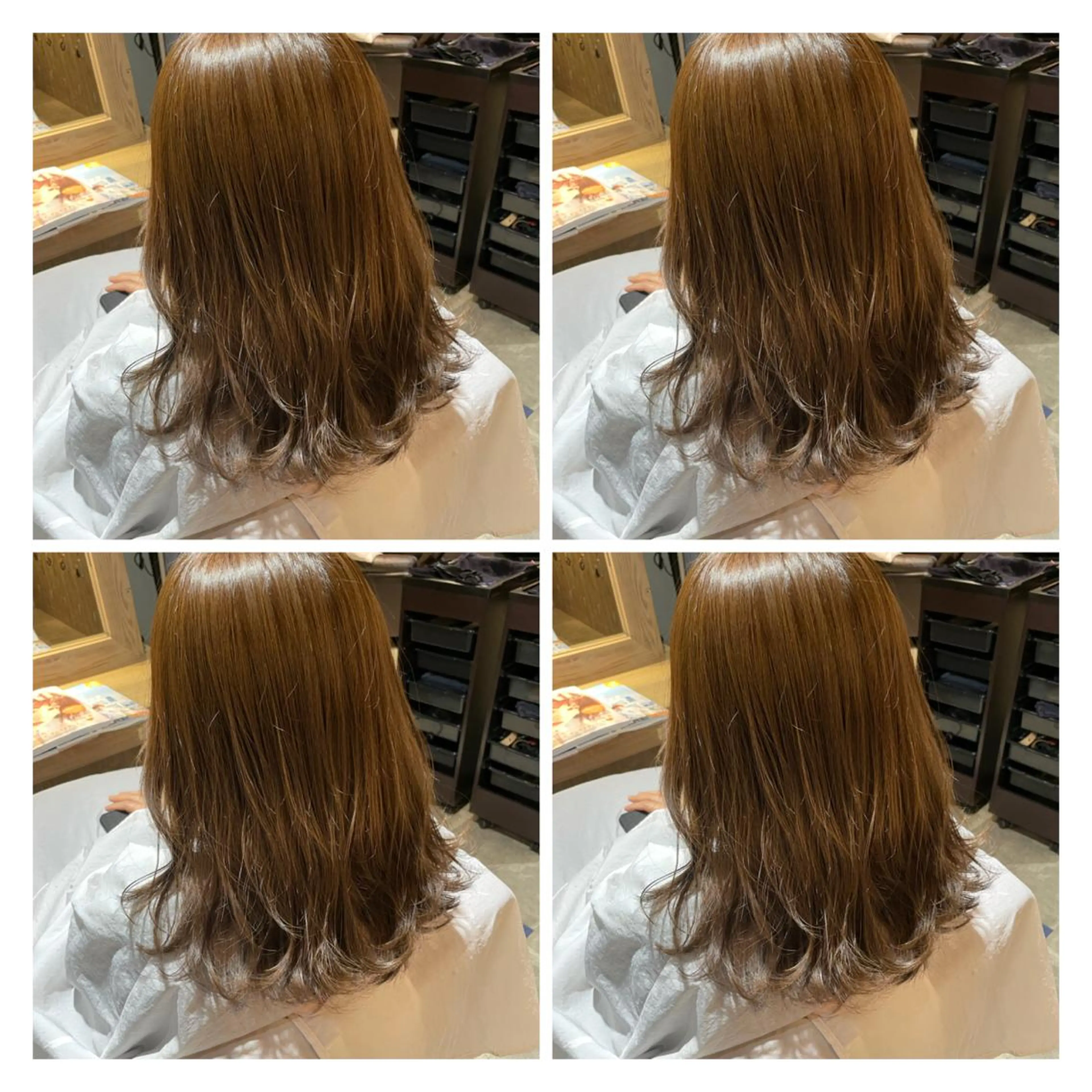 セミロング カラー 髪質改善艶髪 ℍ𝔸ℝ𝕌𝕂𝔸のヘアスタイル